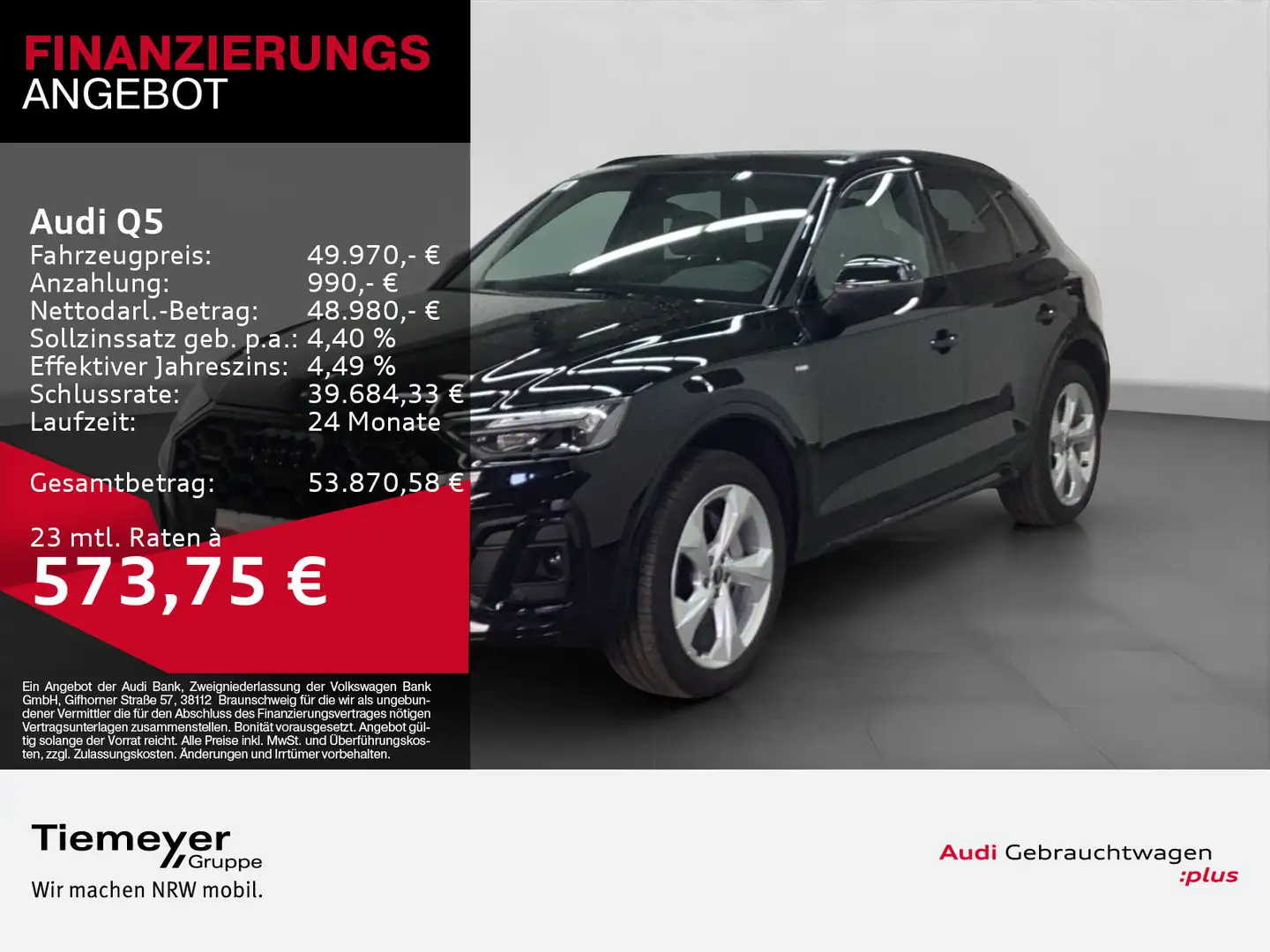 Audi Q5 50 TFSI e Q 2x S LINE LM20 ALCANTARA 360° AHK Schwarz - 1