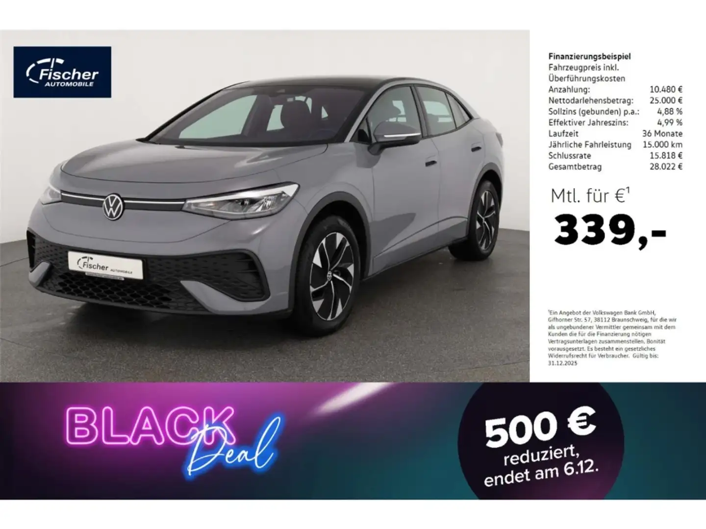 Volkswagen ID.5 Pro 77 kWh NAV/LED/Klima/SH/DAB+ Grau - 1