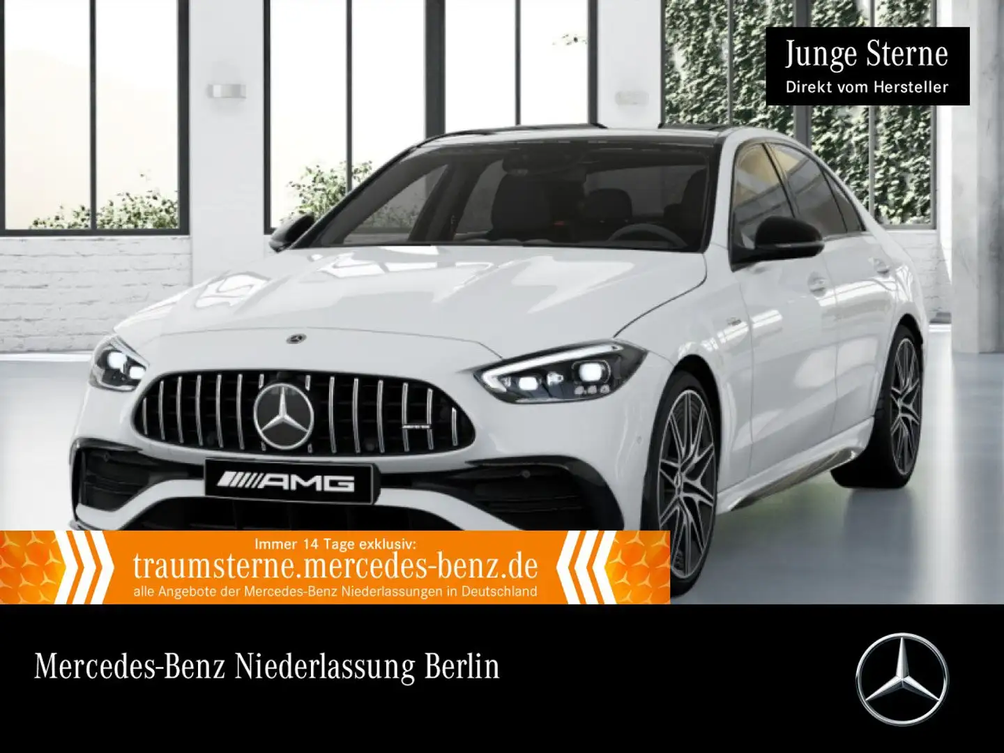 Mercedes-Benz C 43 AMG C 43 4M NIGHT+DRIVERS+PANO+360+BURMESTER+KEYLESS Weiß - 1