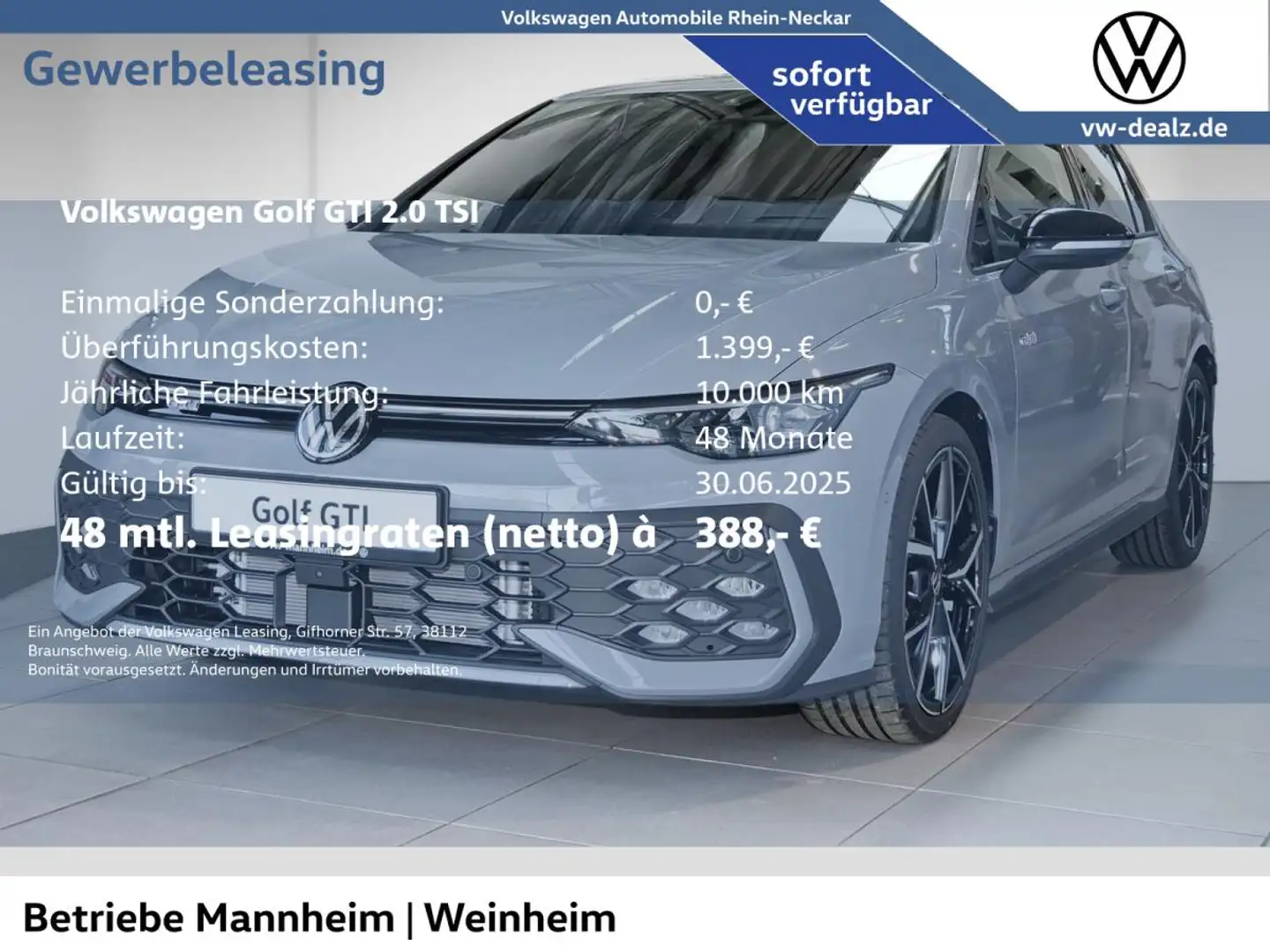 Volkswagen Golf GTI 2.0 TSI OPF DSG Grau - 1