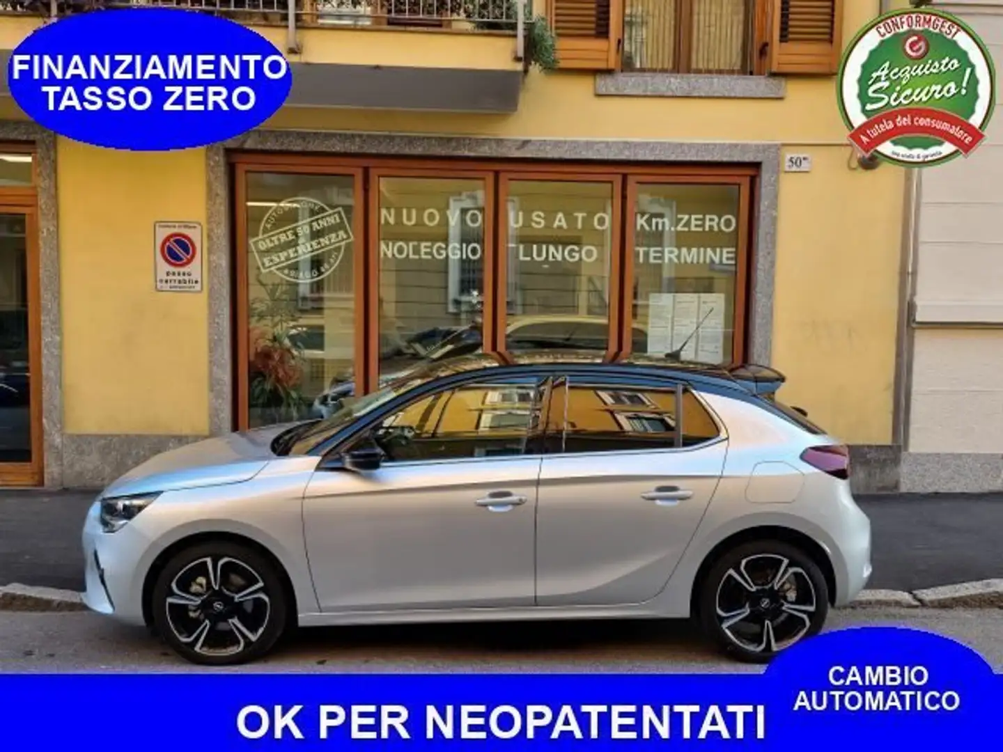 Opel Corsa Corsa 1.2 Elegance at8 Argento - 1