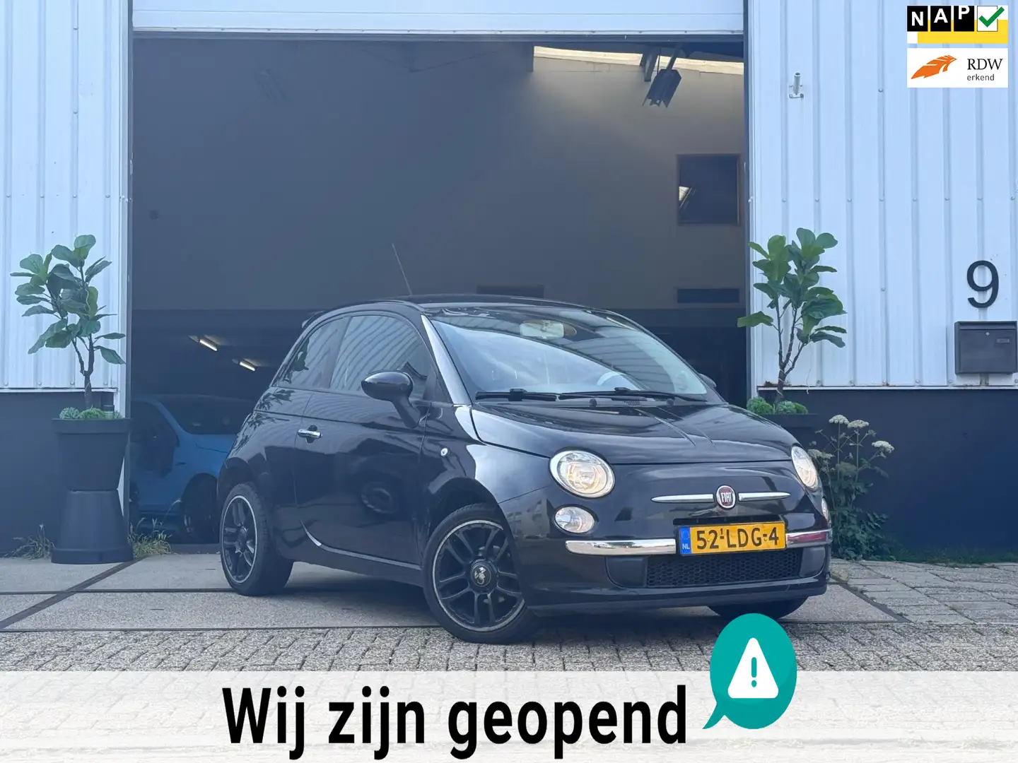 Fiat 500 1.2 Pop AUTOMAAT|AIRCO|LM VELGEN|APK| Zwart - 1