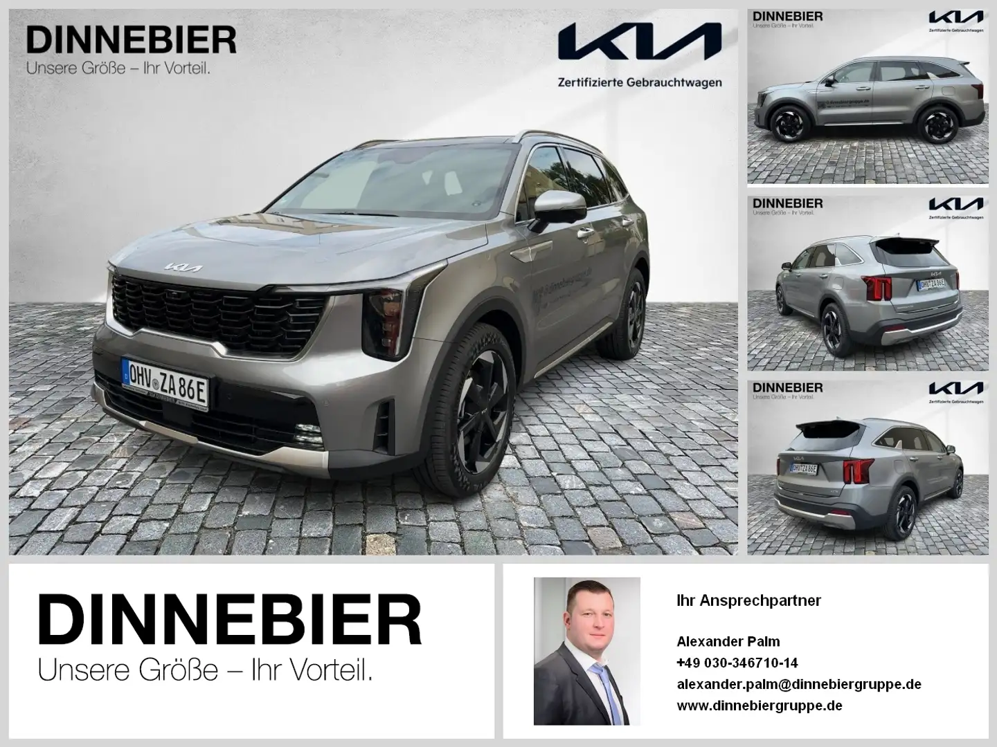 Kia Sorento Platinum AWD+Glasdach+360°Kamera+LED Grau - 1