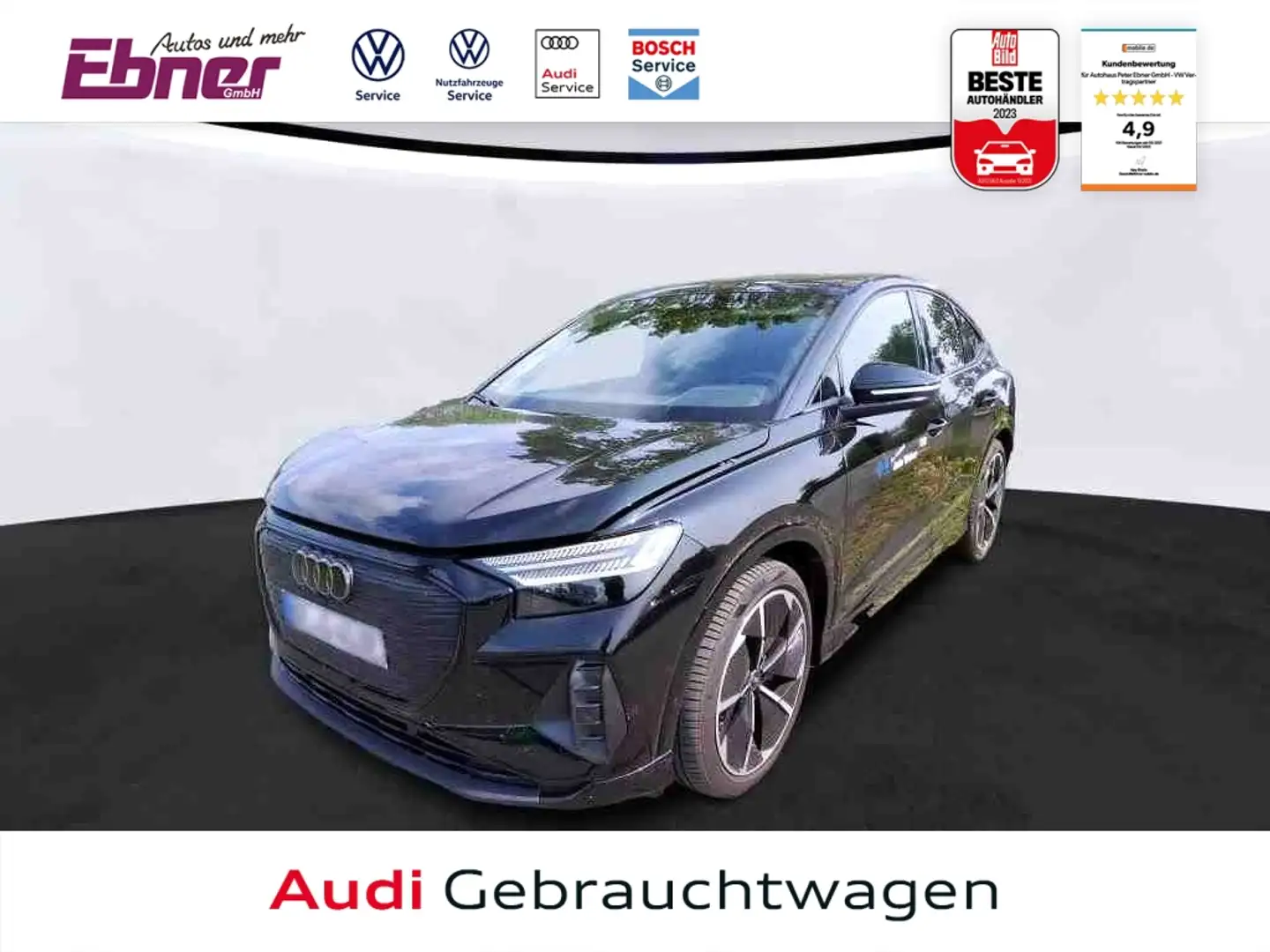Audi Q4 e-tron Q4 Sportback S-LINE 82KW/h NP:78tEUR! PANO+SONOS+K Schwarz - 1