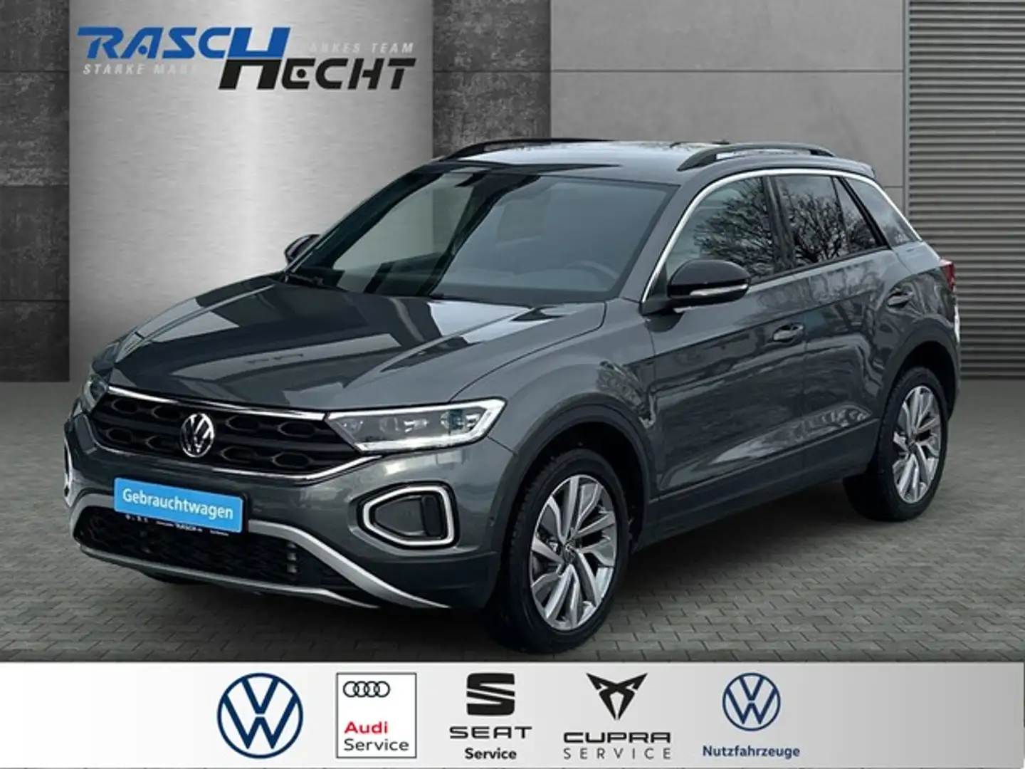 Volkswagen T-Roc Goal 1.5 TSI DSG*AHK*LED*NAVI*SHZ* Grau - 1