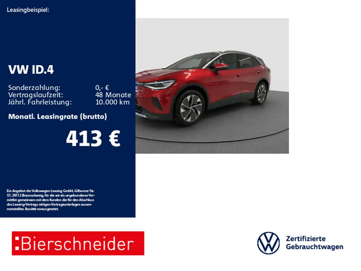 Volkswagen ID.4 Pro 4Mo AHK PANO MATRIX 360 Rot - 1
