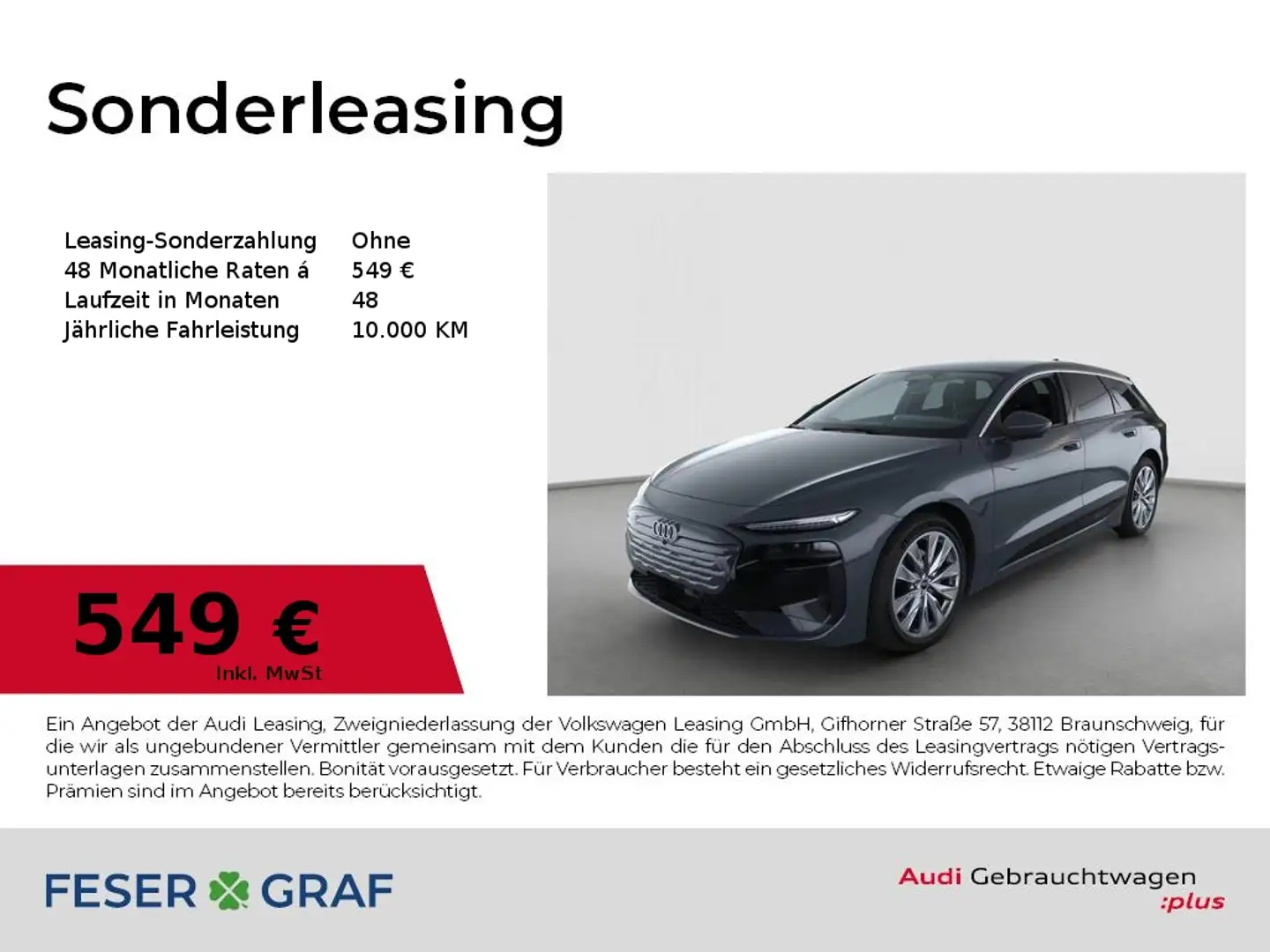 Audi A6 e-tron Avant /Matrix/Kameras/AHK/UPE 76.000,- Grau - 1