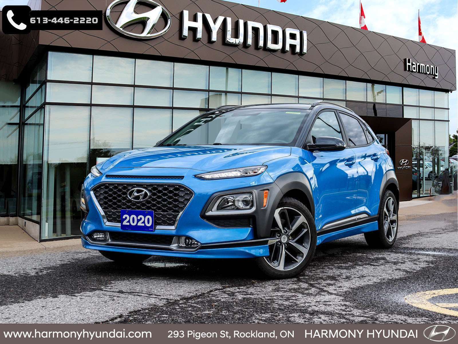 Blue 2020 Hyundai Kona   7-Speed Automatic