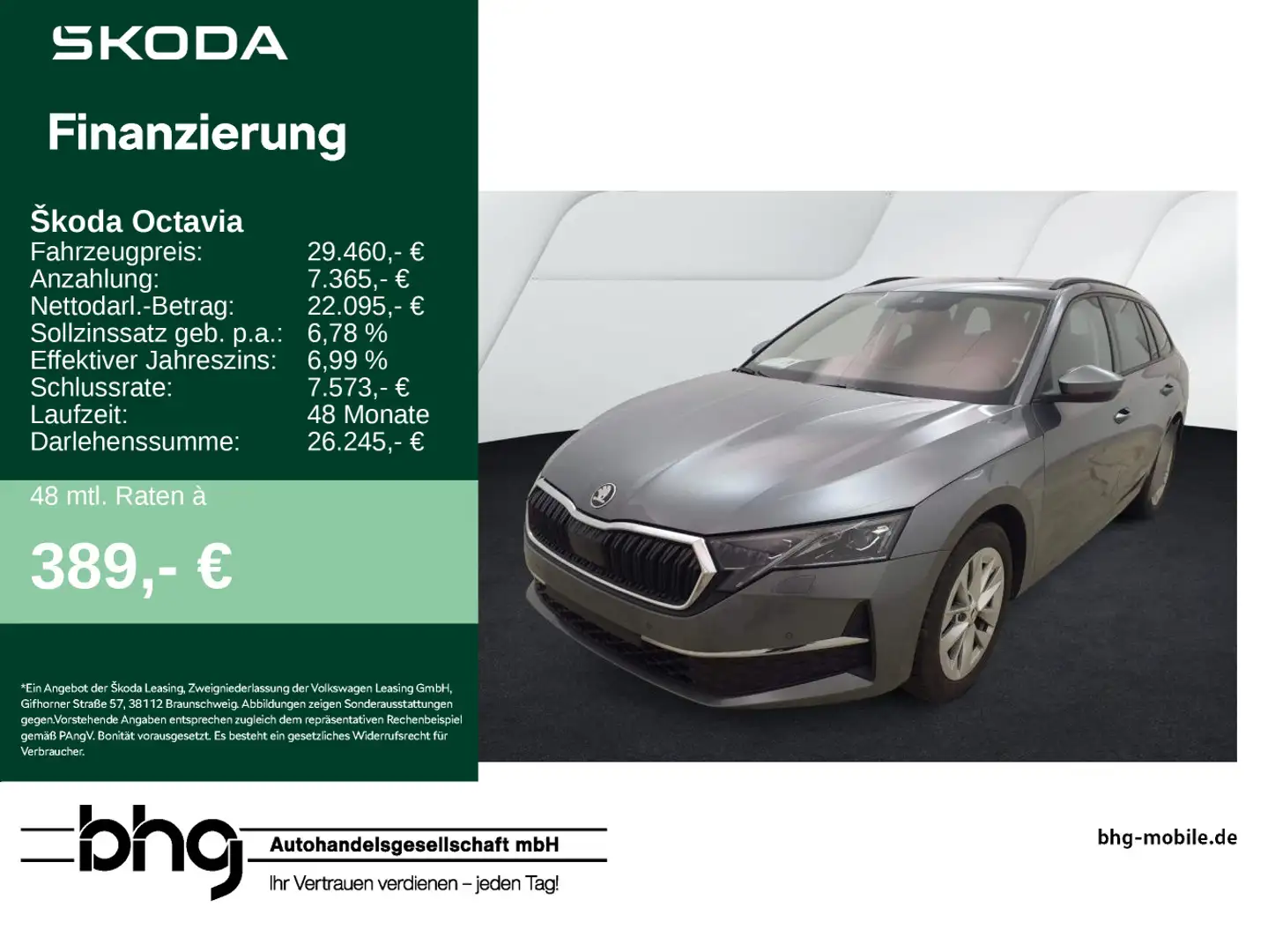 Skoda Octavia Combi 1.5 TSI Selection mHEV DSG *NAVI*A Grau - 1