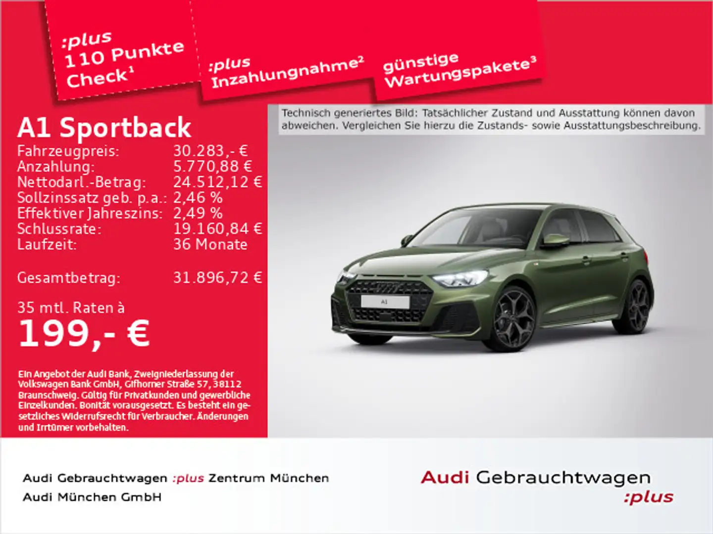 Audi A1 35 TFSI S tronic S line ACC/Virtual Grün - 1