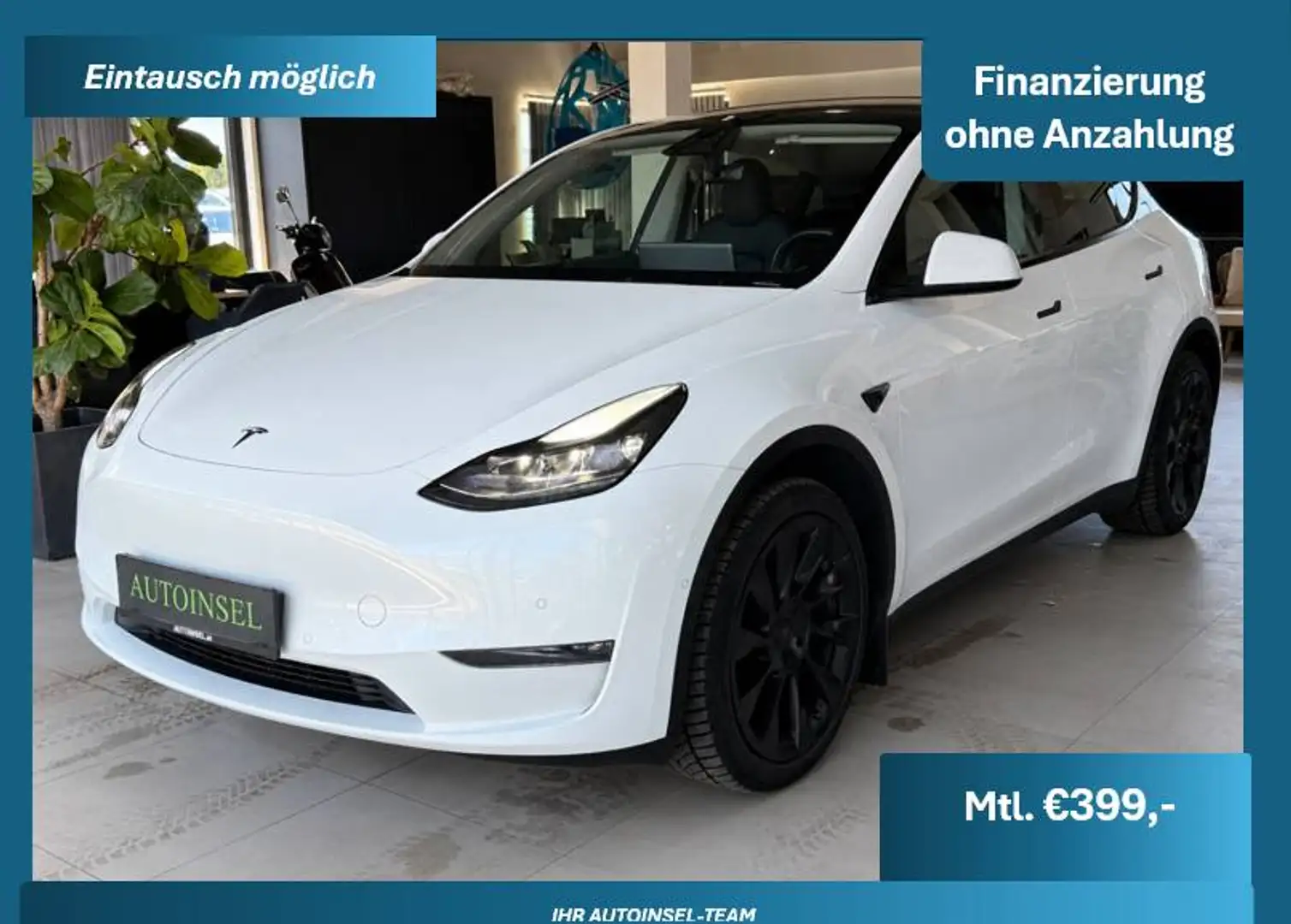 Tesla Model Y Maximale Reichweite Dual AWD Weiß - 1