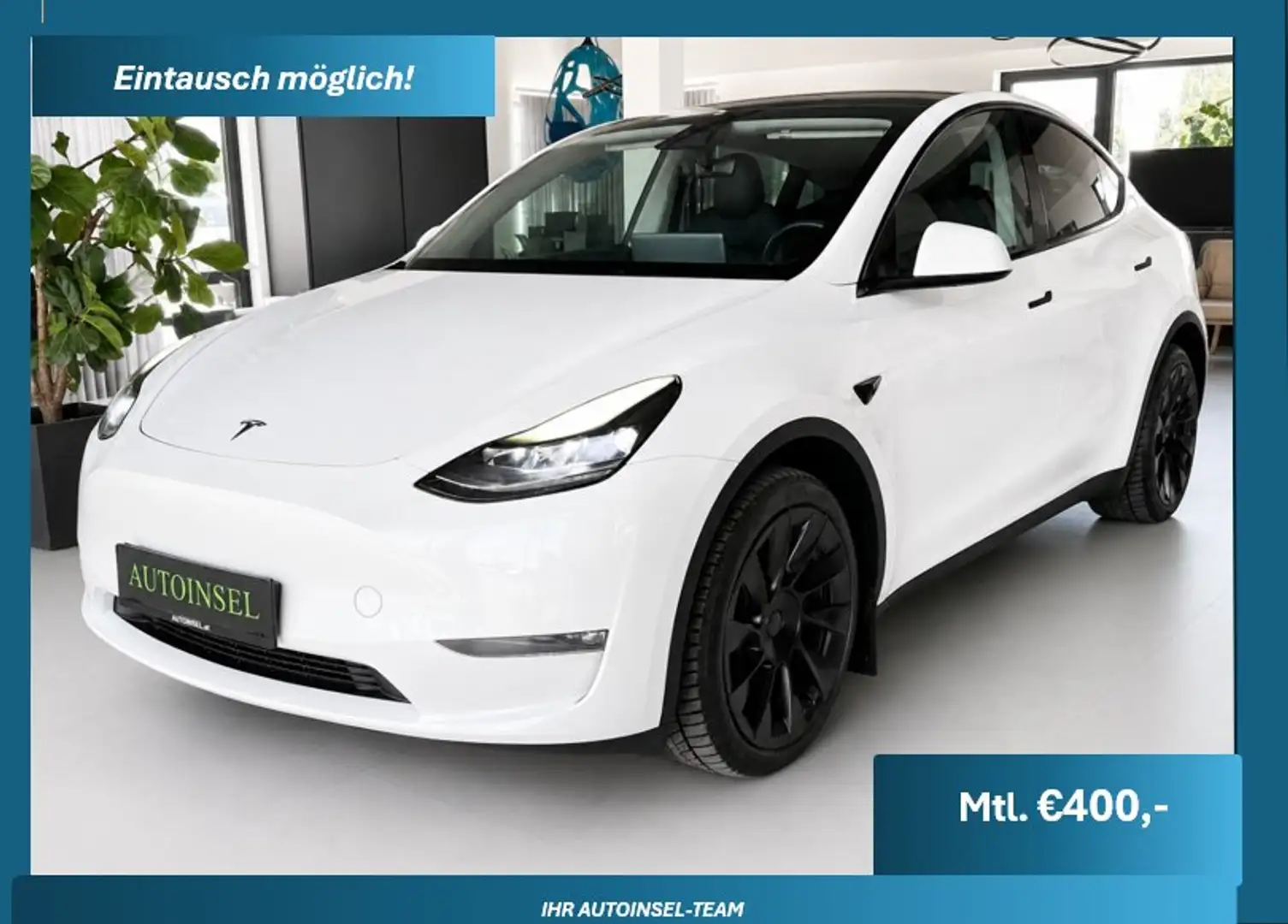 Tesla Model Y Maximale Reichweite Dual AWD Weiß - 1