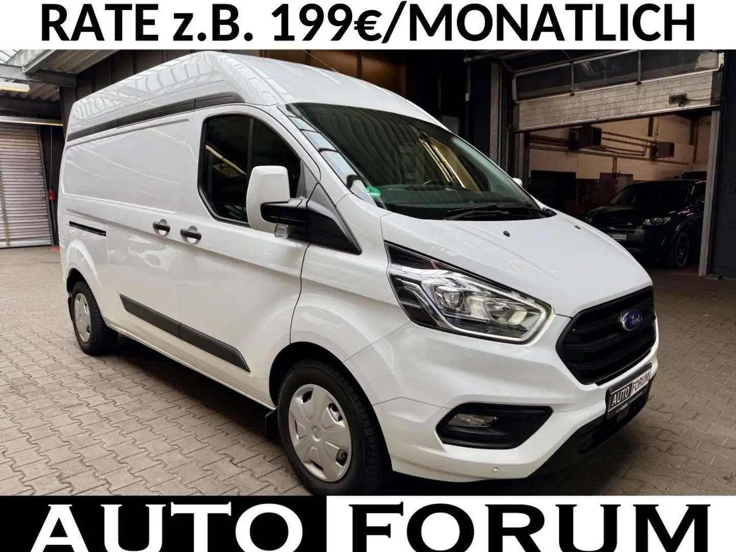 Ford Transit Custom 2.0 D L2H2 3,4t AHK KLIMA PDC Blanc - 1