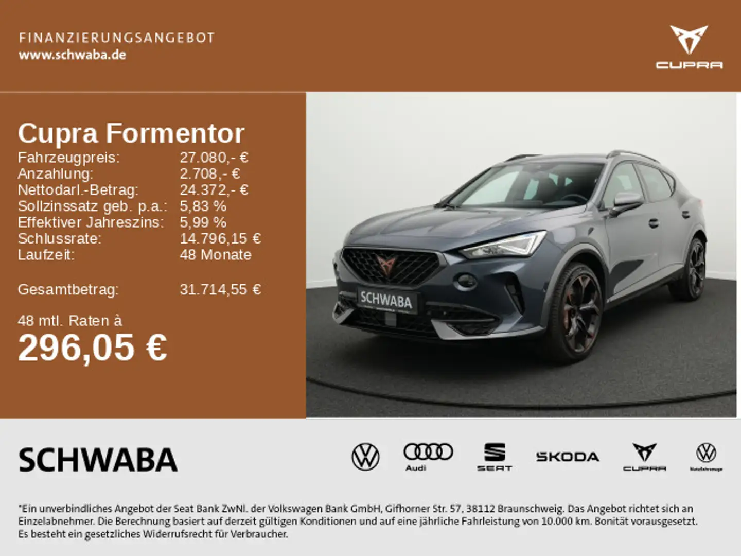 CUPRA Formentor VZ 2.0 TSI 4Drive *ACC*AHK*BREMBO*19* Gris - 1