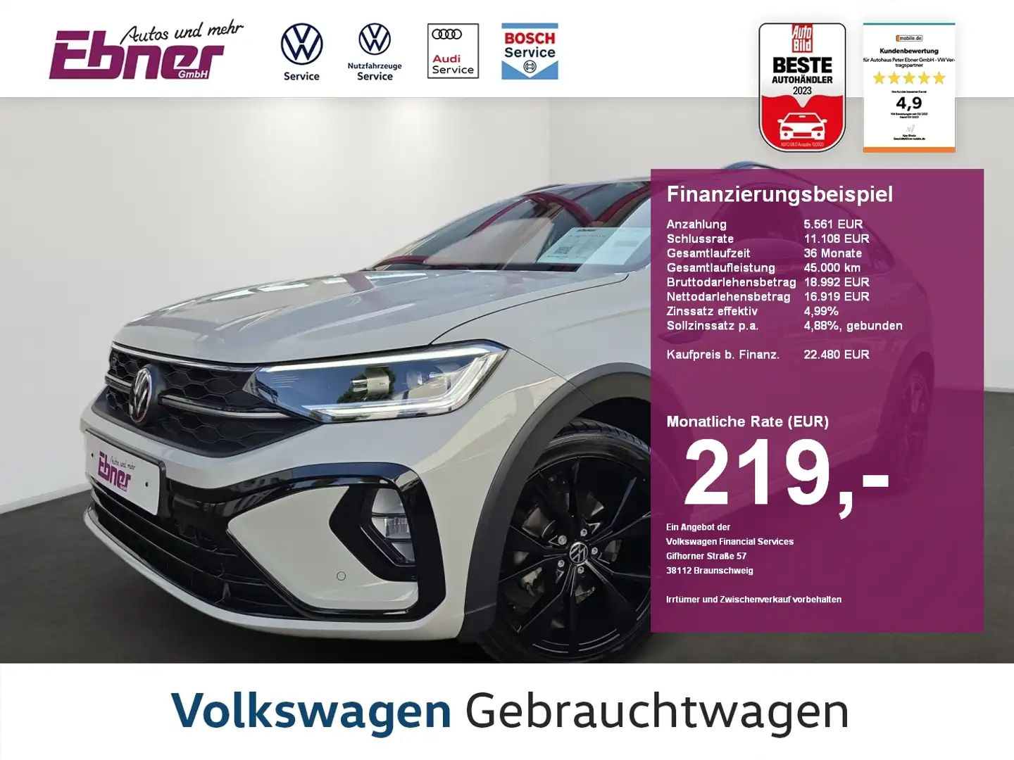 Volkswagen Taigo R-LINE BLACK STYLE TSI MATRIX+KAMERA+NAVI-APP+SITZ Grau - 1