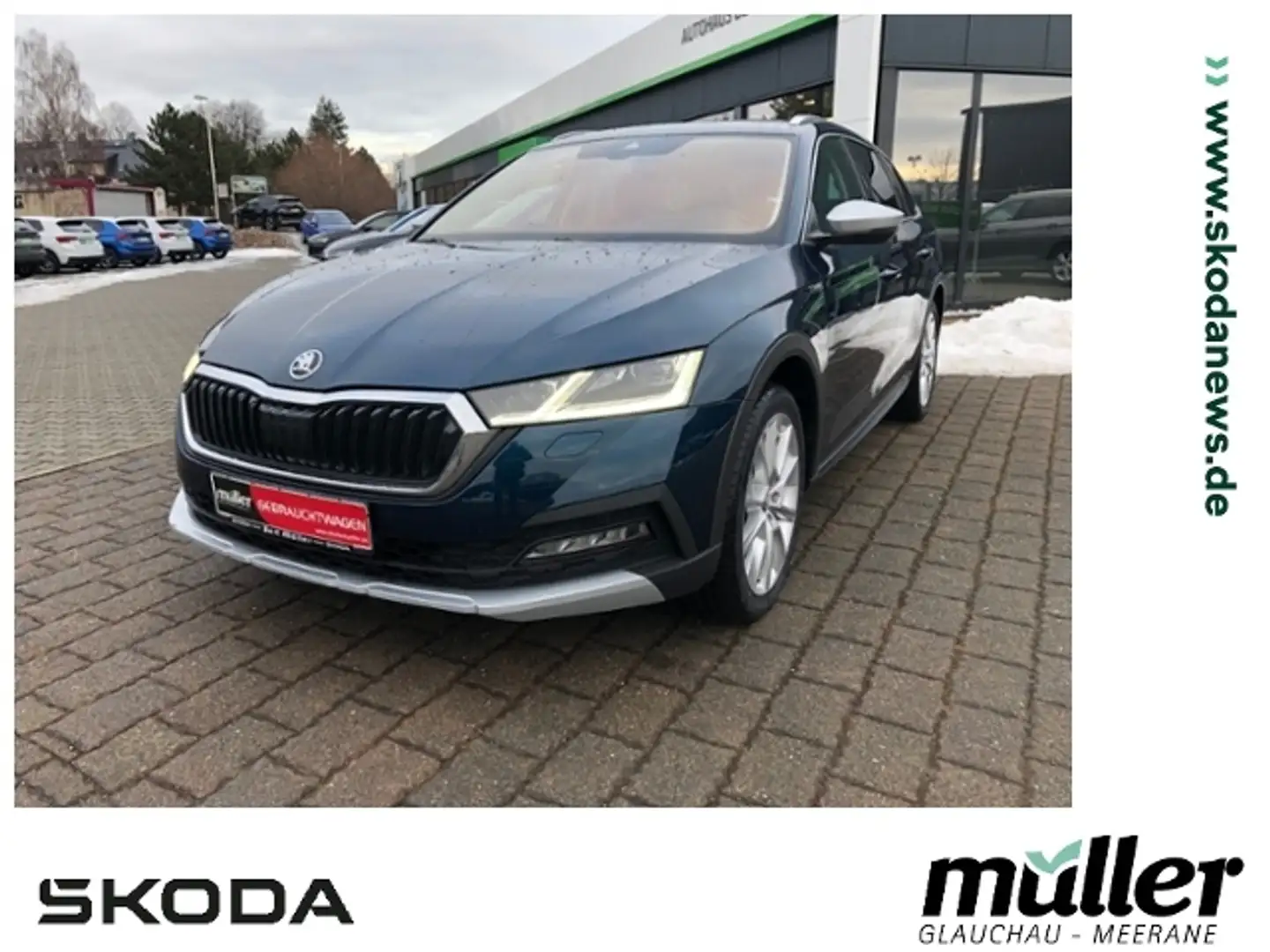 Skoda Octavia Combi Scout 4x4 AHZV Navi ACC SmartLink Blau - 1