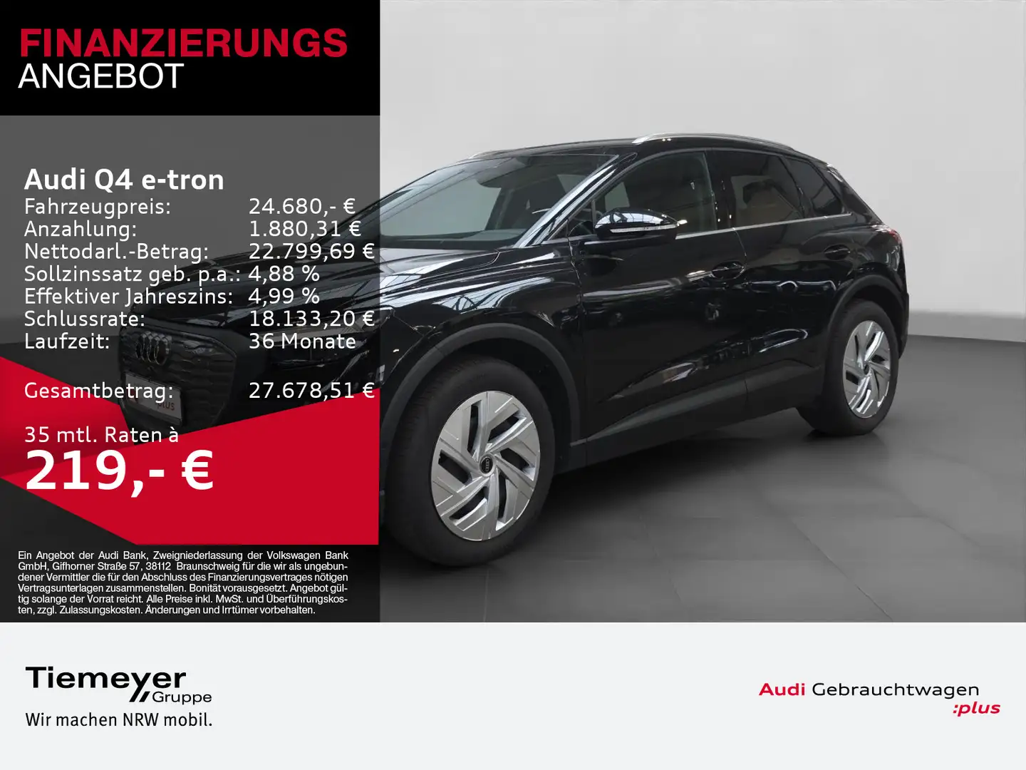 Audi Q4 e-tron 35 LED KAMERA KLIMA PRIVACY Schwarz - 1