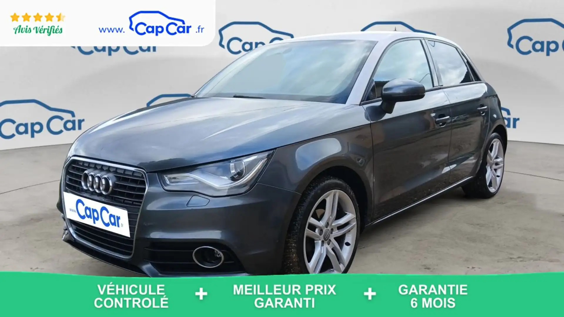 Audi A1 I 1.6 TDI 90 S-Tronic 7 S line - Automatique Entretien constructeur - 1