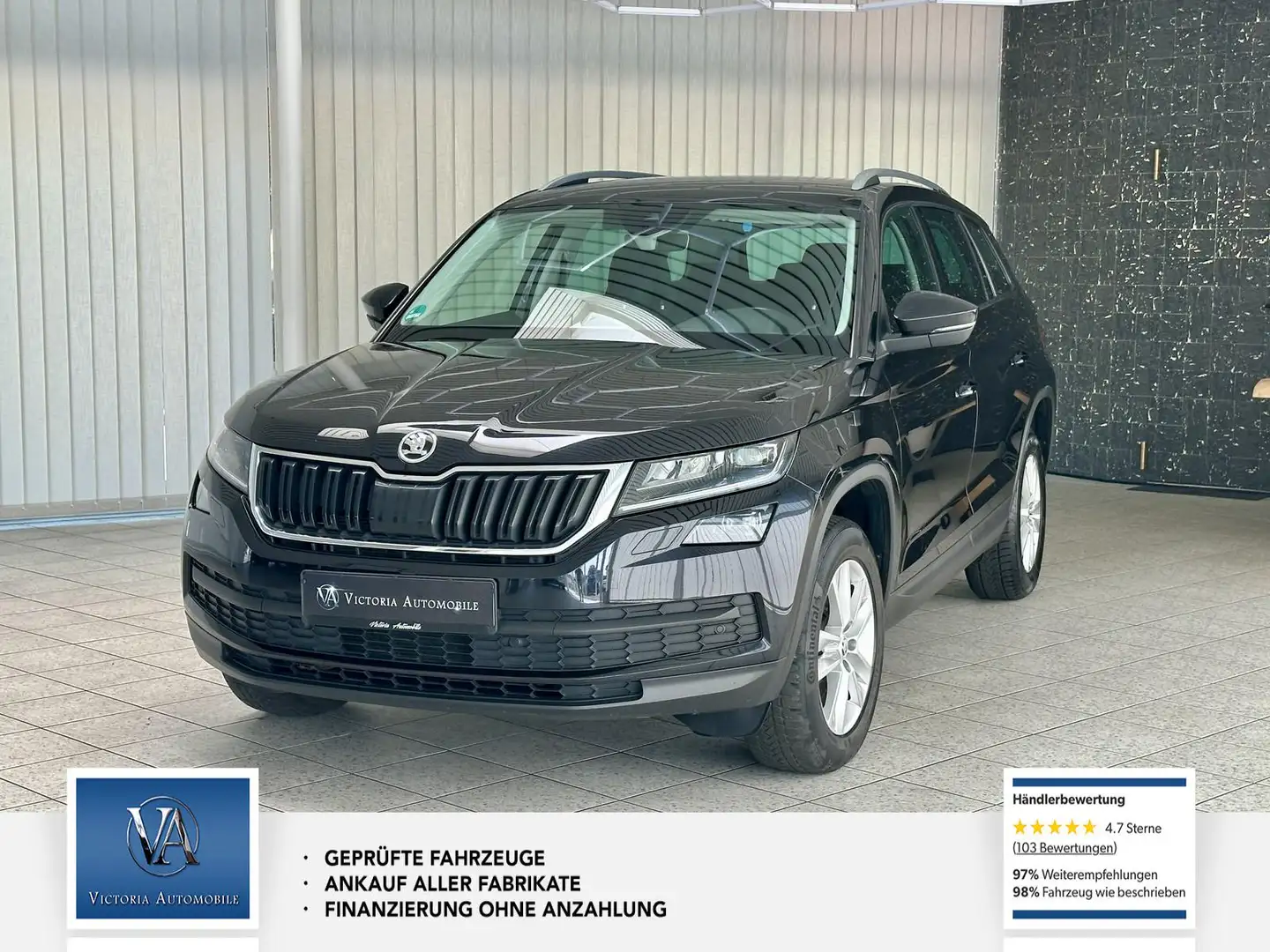 Skoda Kodiaq Ambition 7 Sitzer, Scheckheft, Unfallfrei Noir - 1