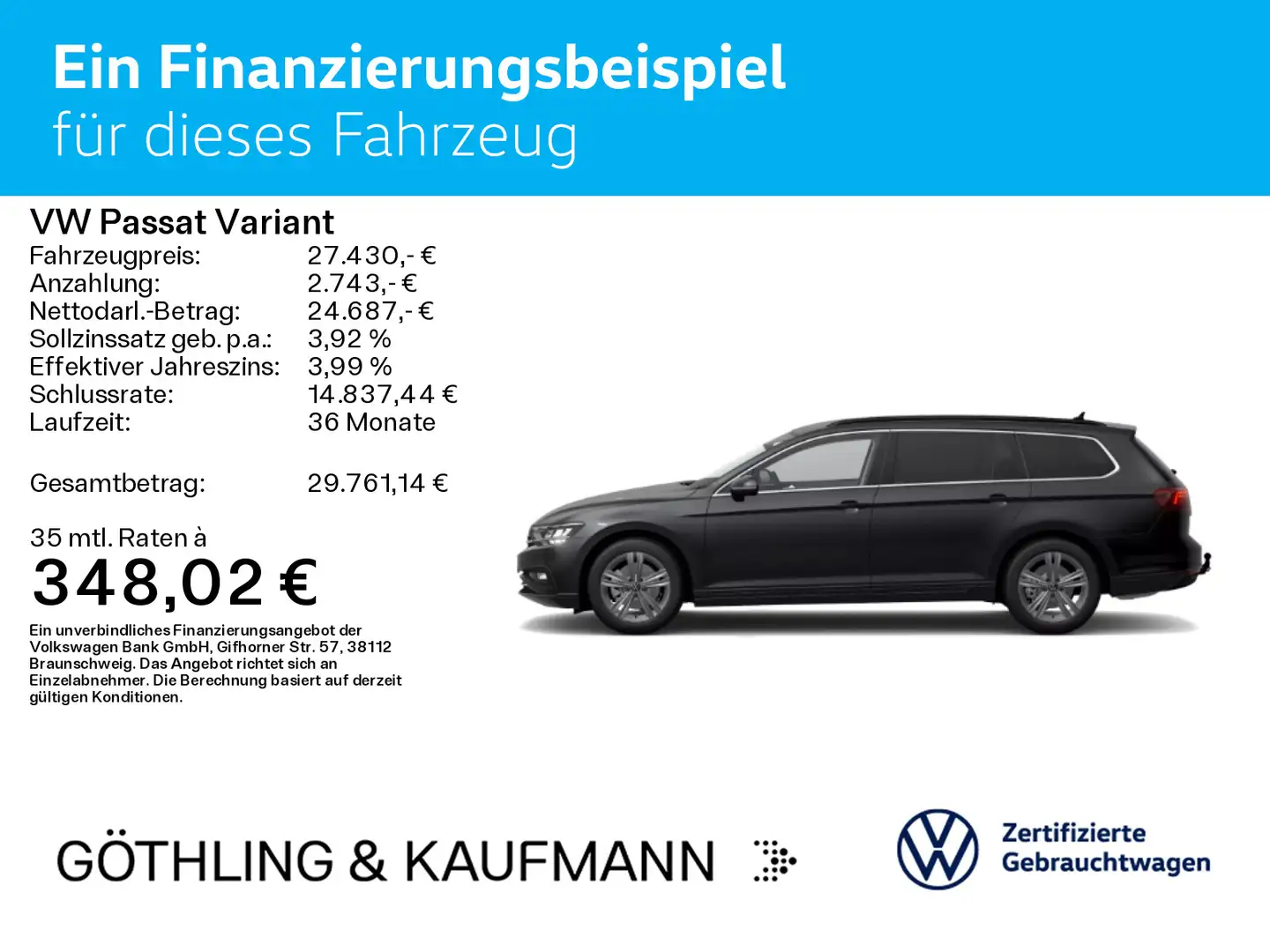 Volkswagen Passat Variant Business 4M 2.0 TDI DSG*NAVI*AHK* Gris - 2
