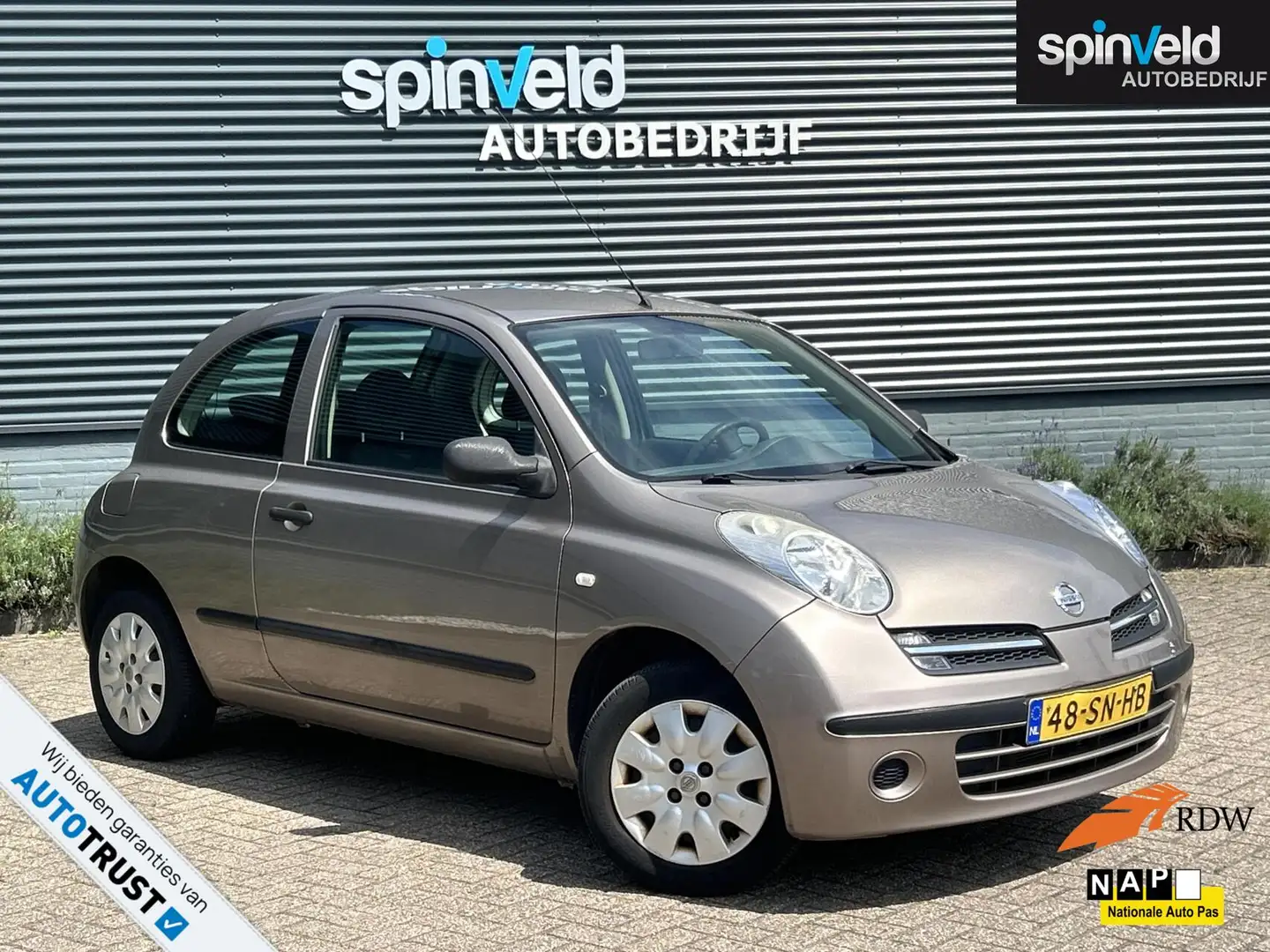 Nissan Micra 1.2 Visia BJ'06 NAP NL AIRCO ELEKPAKKET Bruin - 1