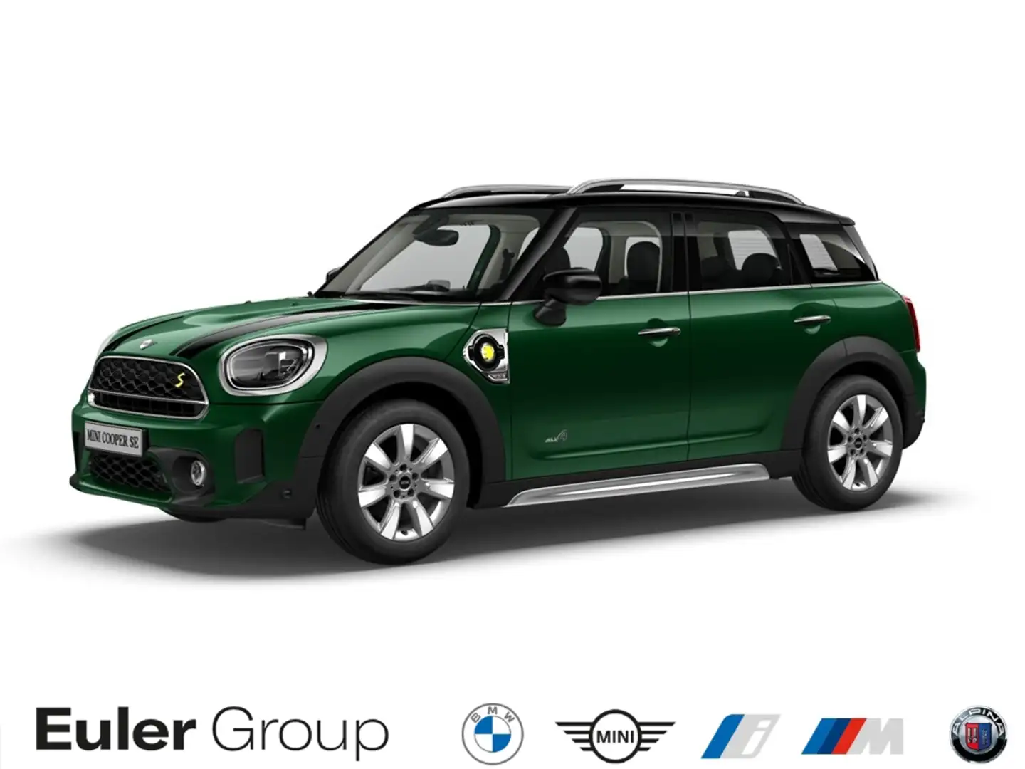 MINI Cooper SE Countryman All4 HUD El. Panodach Panorama Navi Leder Memory S Grün - 1