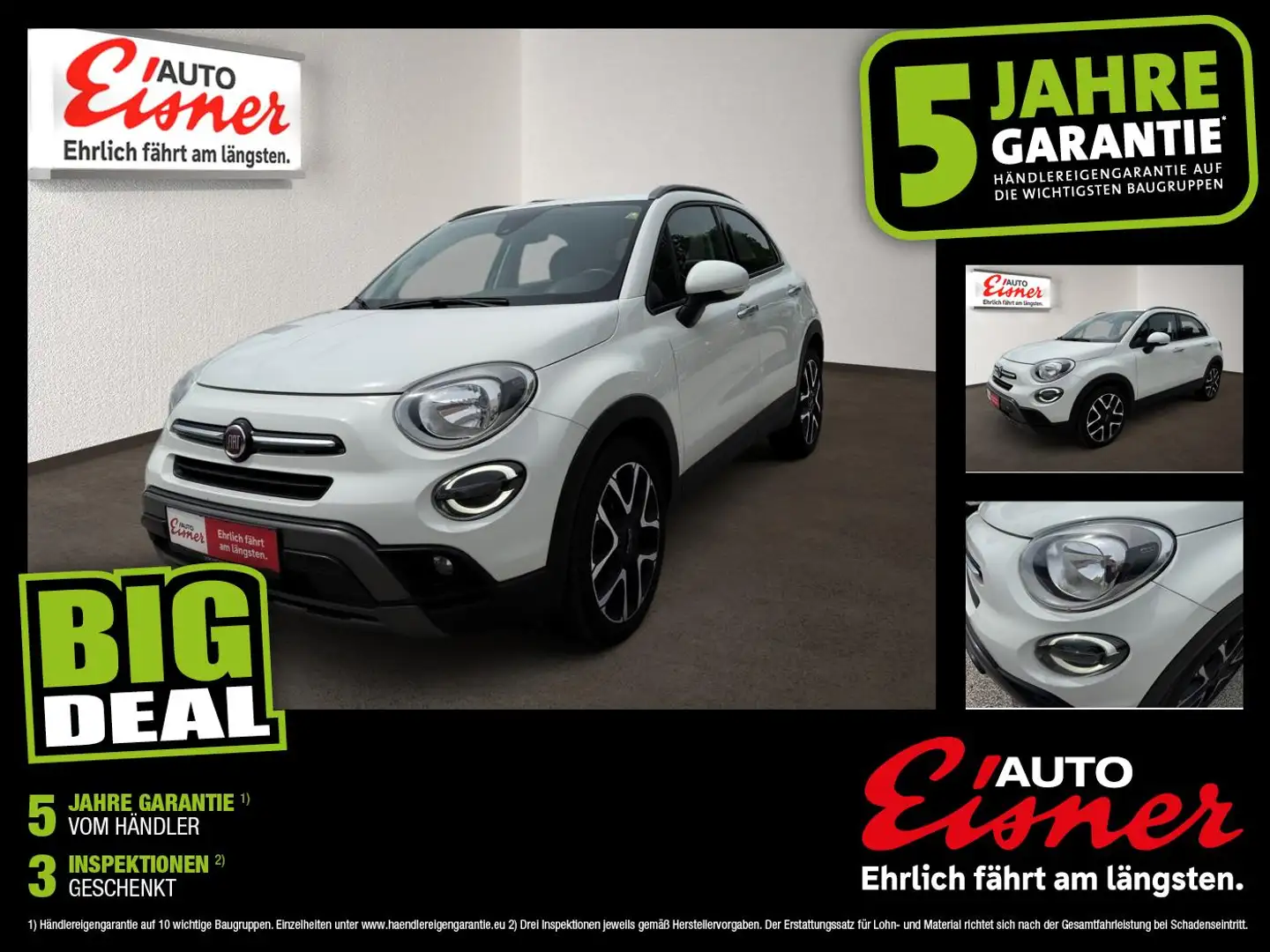 Fiat 500X 1.3 GSE Cross 2xKlima AUT Facelift Kam. PDC Weiß - 1