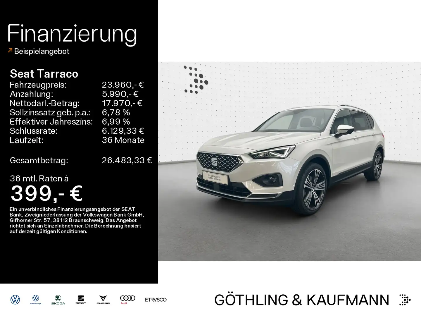 SEAT Tarraco XCELLENCE 2.0 TDI *LED*NAV*KAM*PDC*KLIMA White - 1