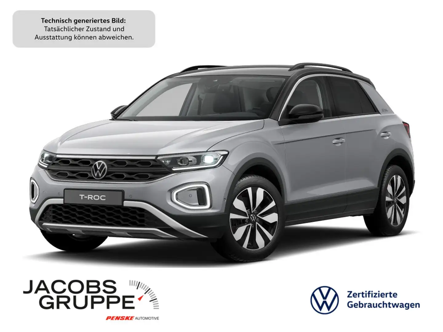 Volkswagen T-Roc 2.0 TDI DSG Navi*AHK*CAM*ACC*SHZ Goal Silber - 1