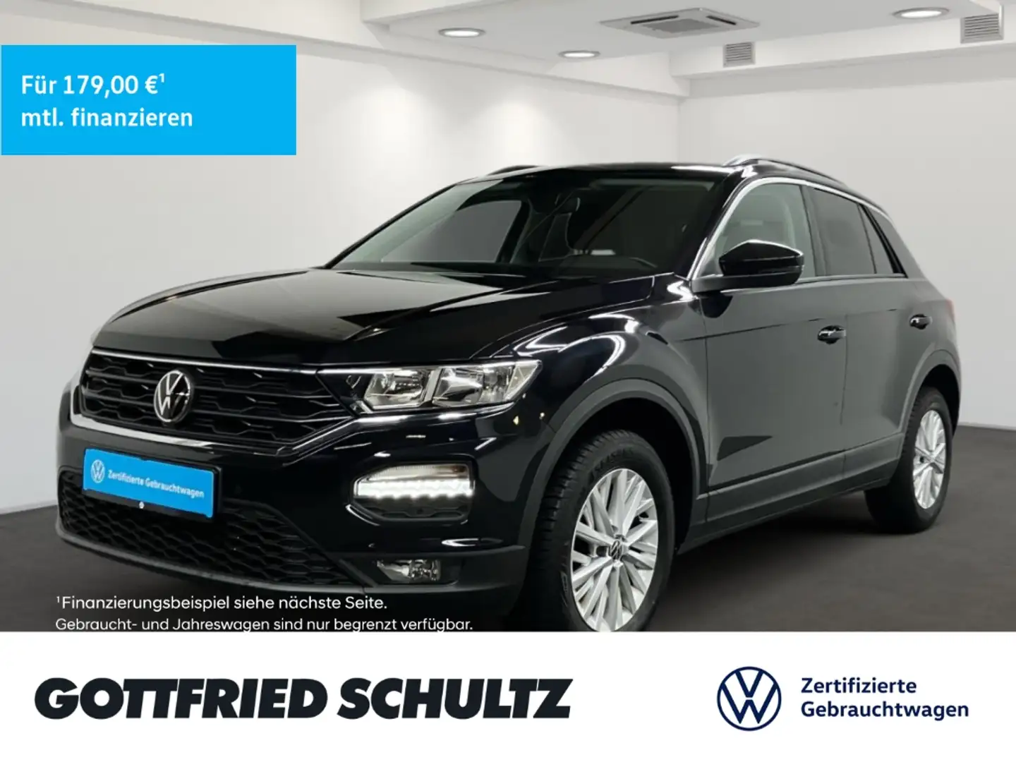 Volkswagen T-Roc 1.0 TSI NAV ACC SHZ DAB PDCvo&hi Schwarz - 1