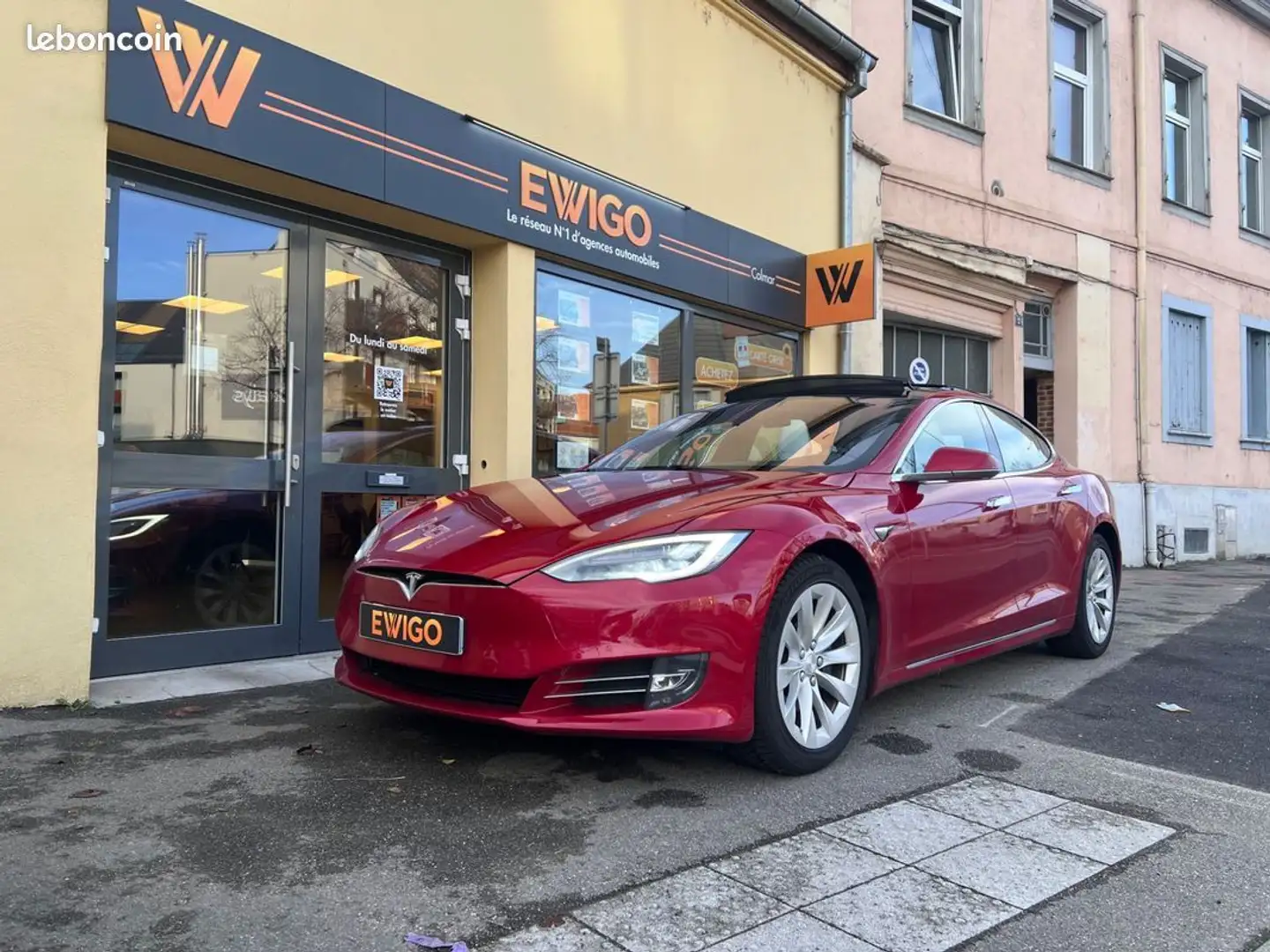 Tesla Model S model-s 100d electric 420 215ppm 100kwh 4wd dual-motor bva-grande autonomie-auto pilot-garantie constructeur Rouge - 1