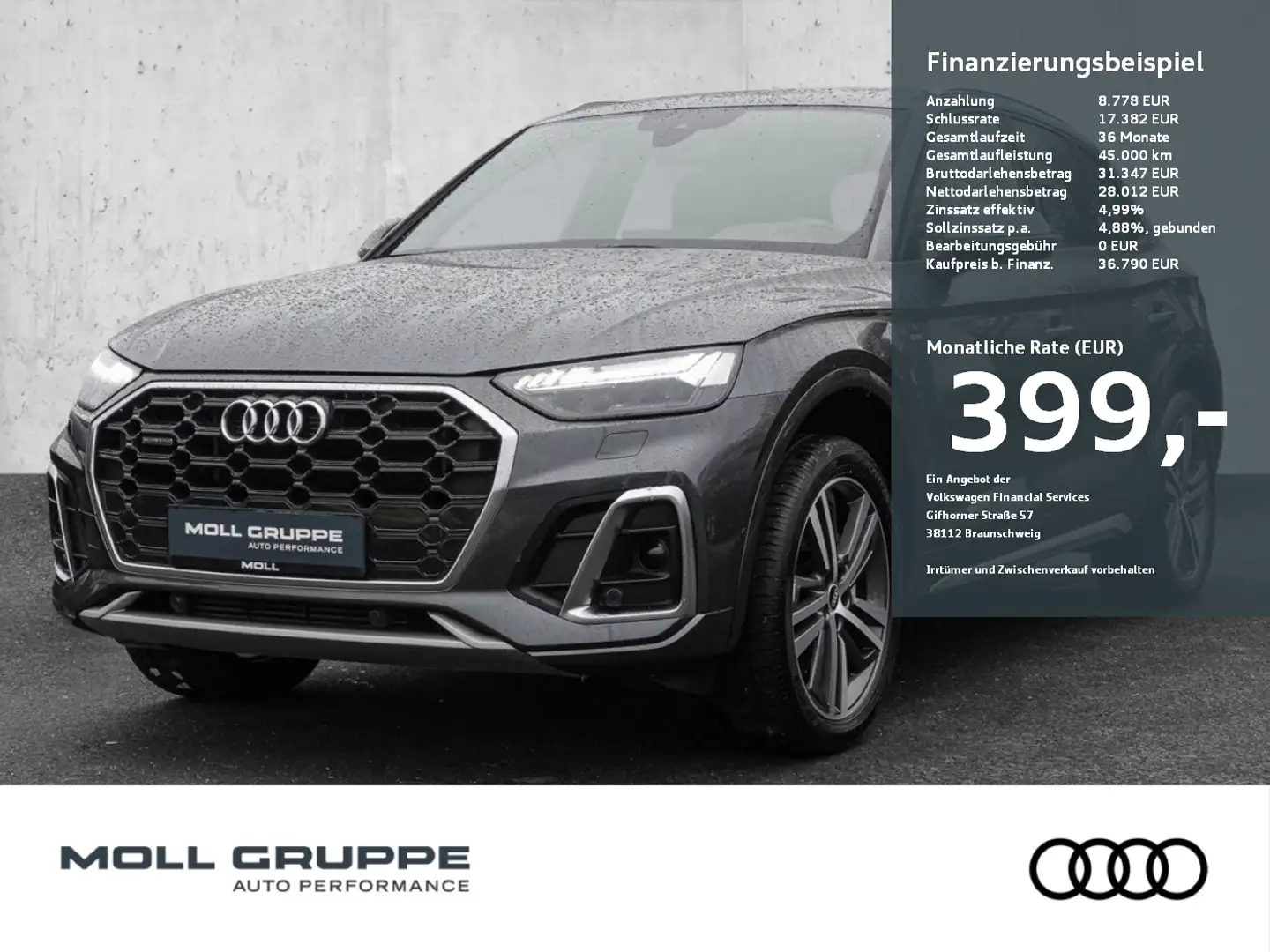 Audi Q5 TFSI e S line NAVI LED STANDHZG ACC Šedá - 1
