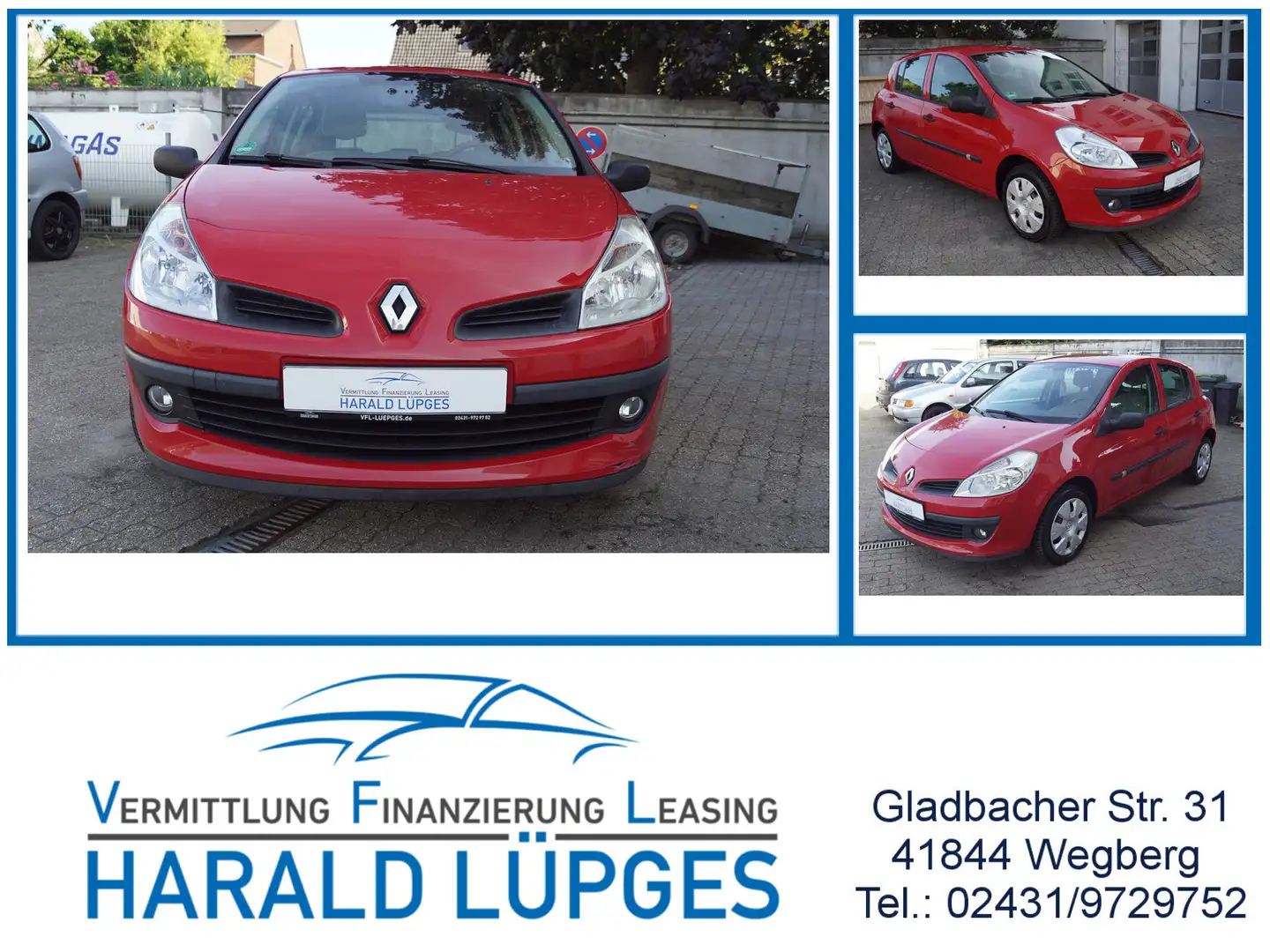 Renault Clio Expression, 4-Türig, Klima, Gepflegt, Euro 4 Rot - 1