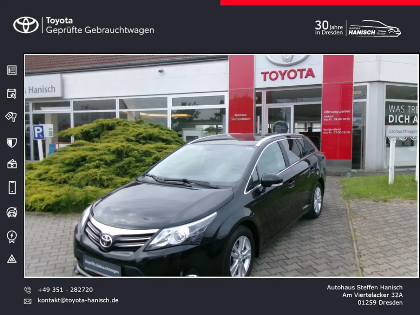 Toyota Avensis Combi 1.8 Life Schwarz - 1