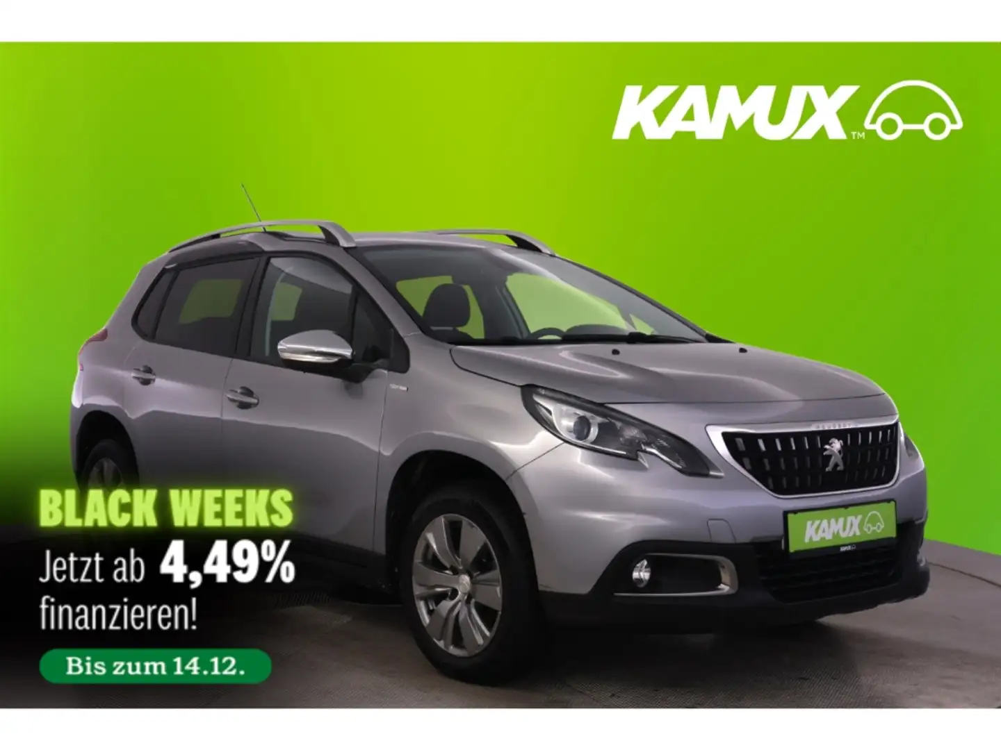 Peugeot 2008 1.2PureTech 82 Style+PDC+KLIMA+BLUETOOTH Grijs - 1
