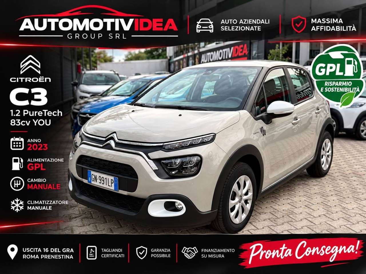Citroen C3 C3 1.2 puretech PRONTA CONSEGNA GPL BRC NUOVO
