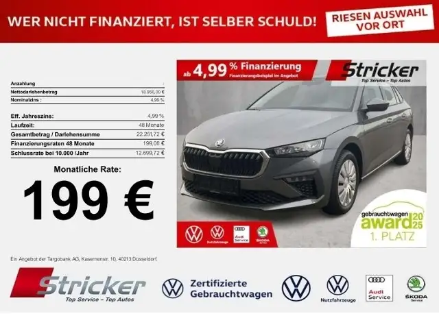 Skoda Scala 1.0TSI DSG 199,-ohne Anzahlung Sitzheizung
