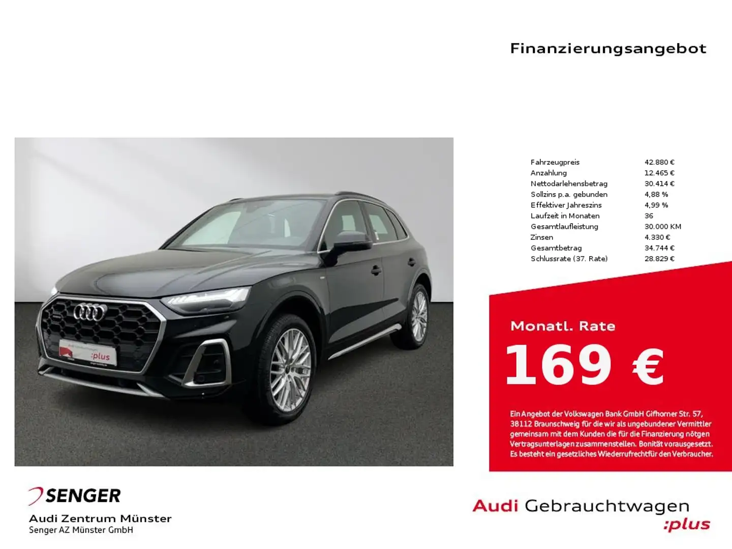 Audi Q5 50 TDI quattro S line Matrix ACC Kamera AHK Noir - 1