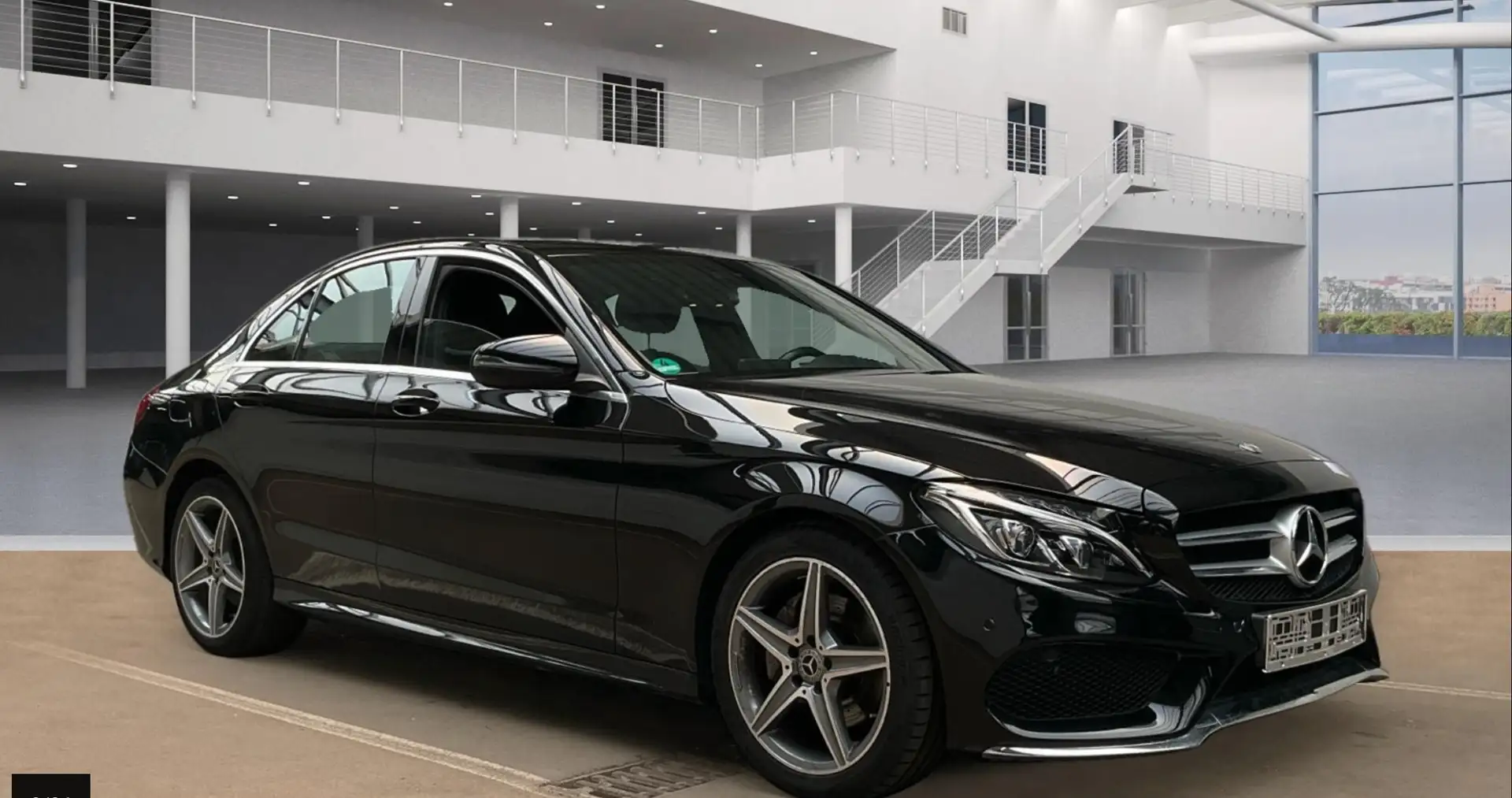 Mercedes-Benz C 180 AMG LINE 9G-TRONIC LED+ILS/AMBIENTE/SPUR+TOT/LEDER Noir - 1