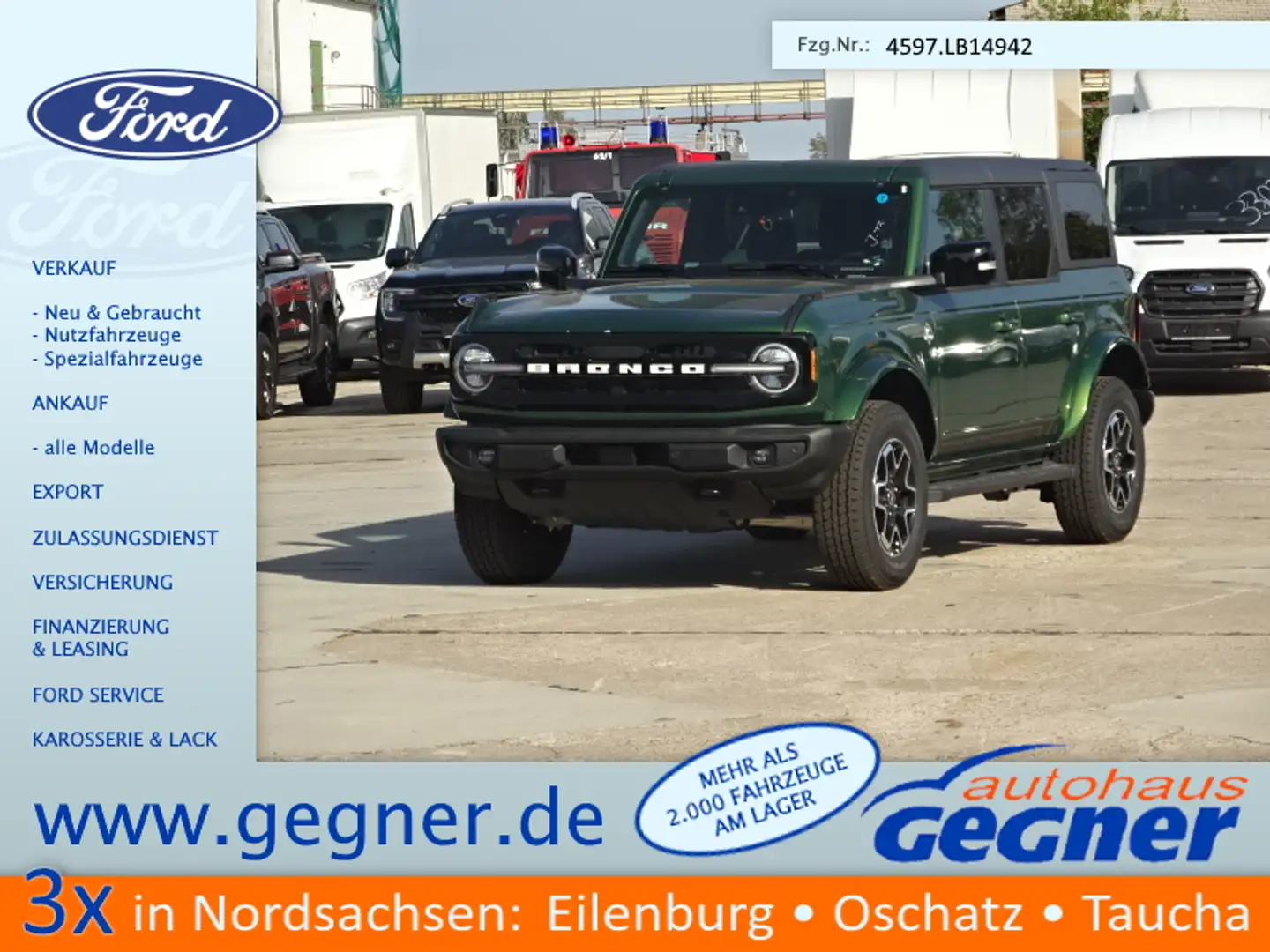 Ford Bronco Outer Banks 4x4 2.7 V6 Navi LED Grün - 1