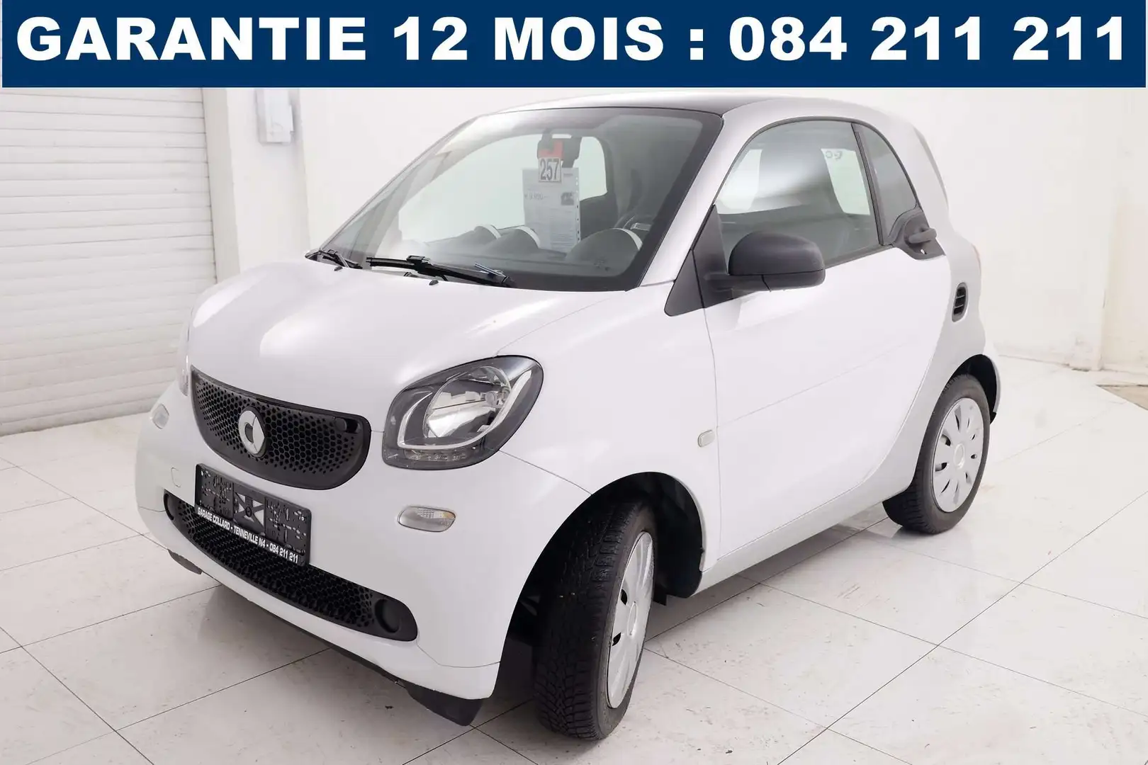 smart forTwo 1.0i AUTOMATIQUE # Airco, USB, toit pano Blanc - 2