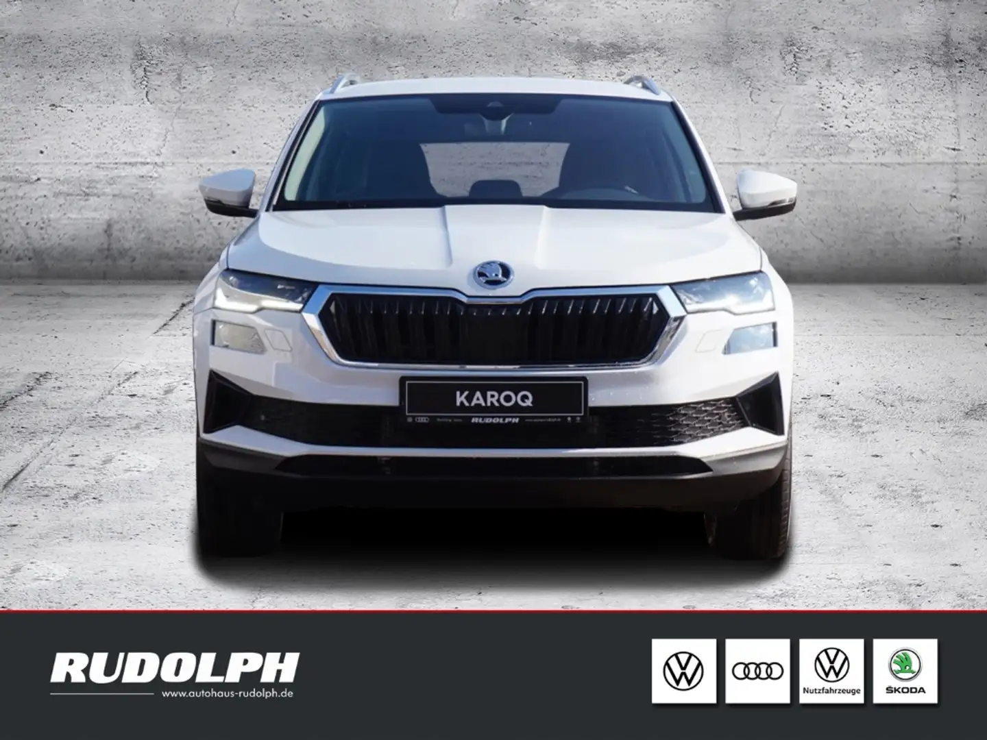 Skoda Karoq 1.5 TSI DSG Selection ACC Keyless Navi Gar. Scheck Weiß - 2