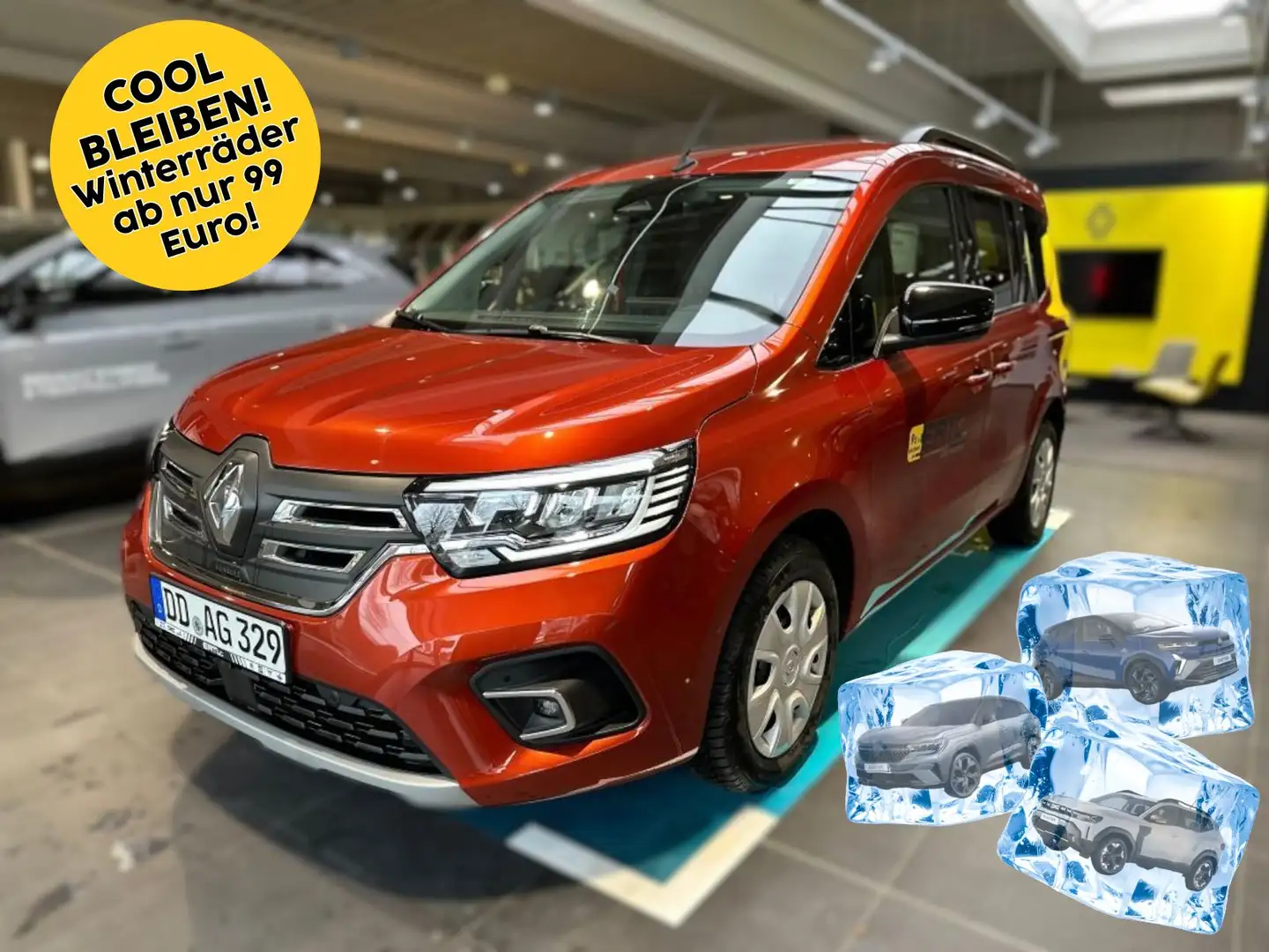 Renault Kangoo E-TECH EV45 AC22 Paket Techno Brun - 1