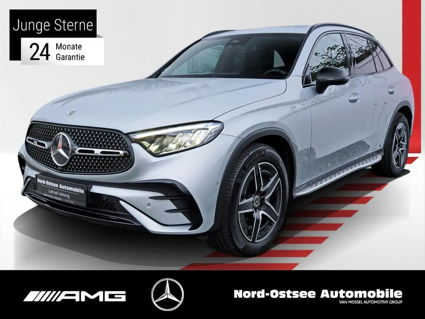 Mercedes-Benz GLC 300 d 4M AMG NIGHT MBUX TOTWINKEL SHZ Argent - 1