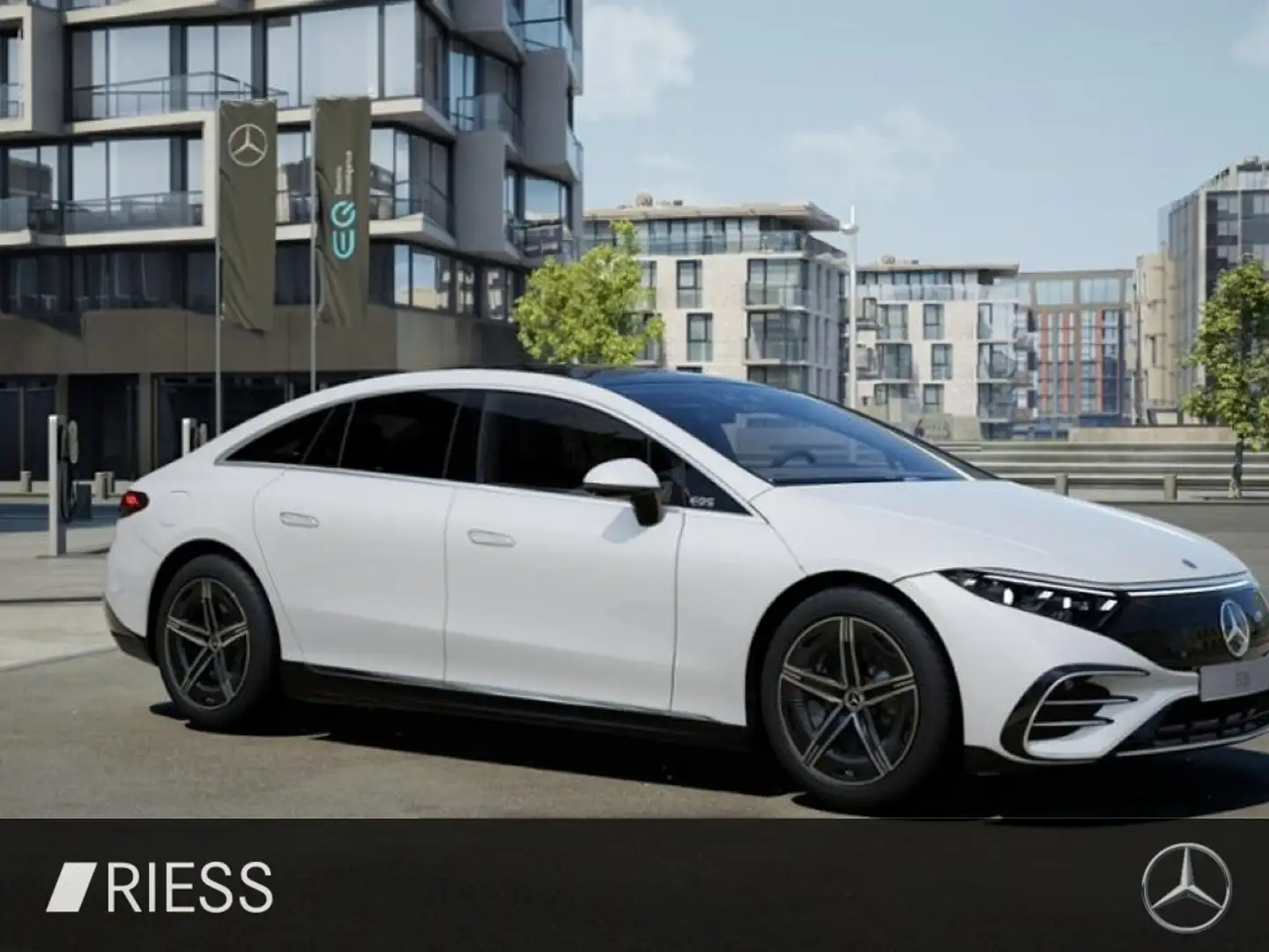 Mercedes-Benz EQS 450 4M AMG Sport Distr PANO HUD Akustik 360 Weiß - 2