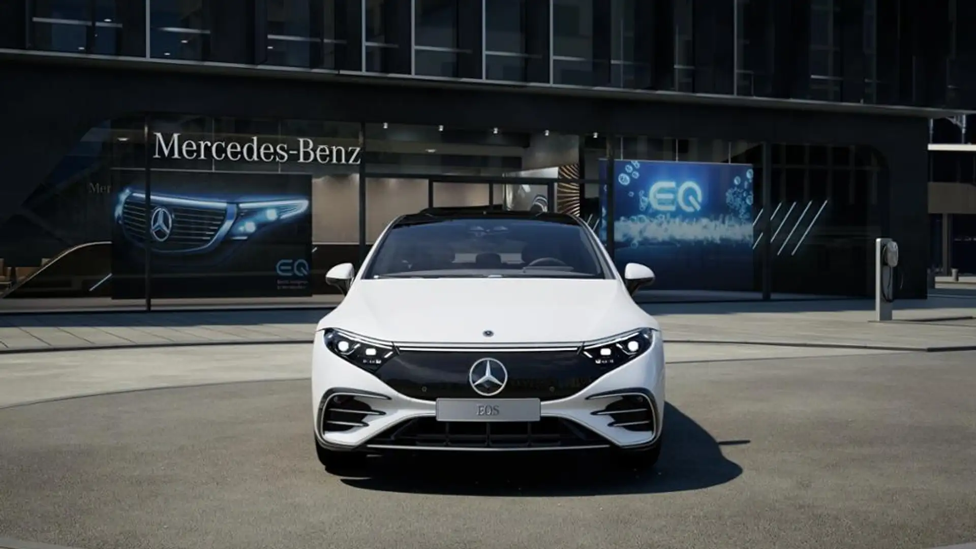 Mercedes-Benz EQS 450 4M AMG Sport Distr PANO HUD Akustik 360 Weiß - 1