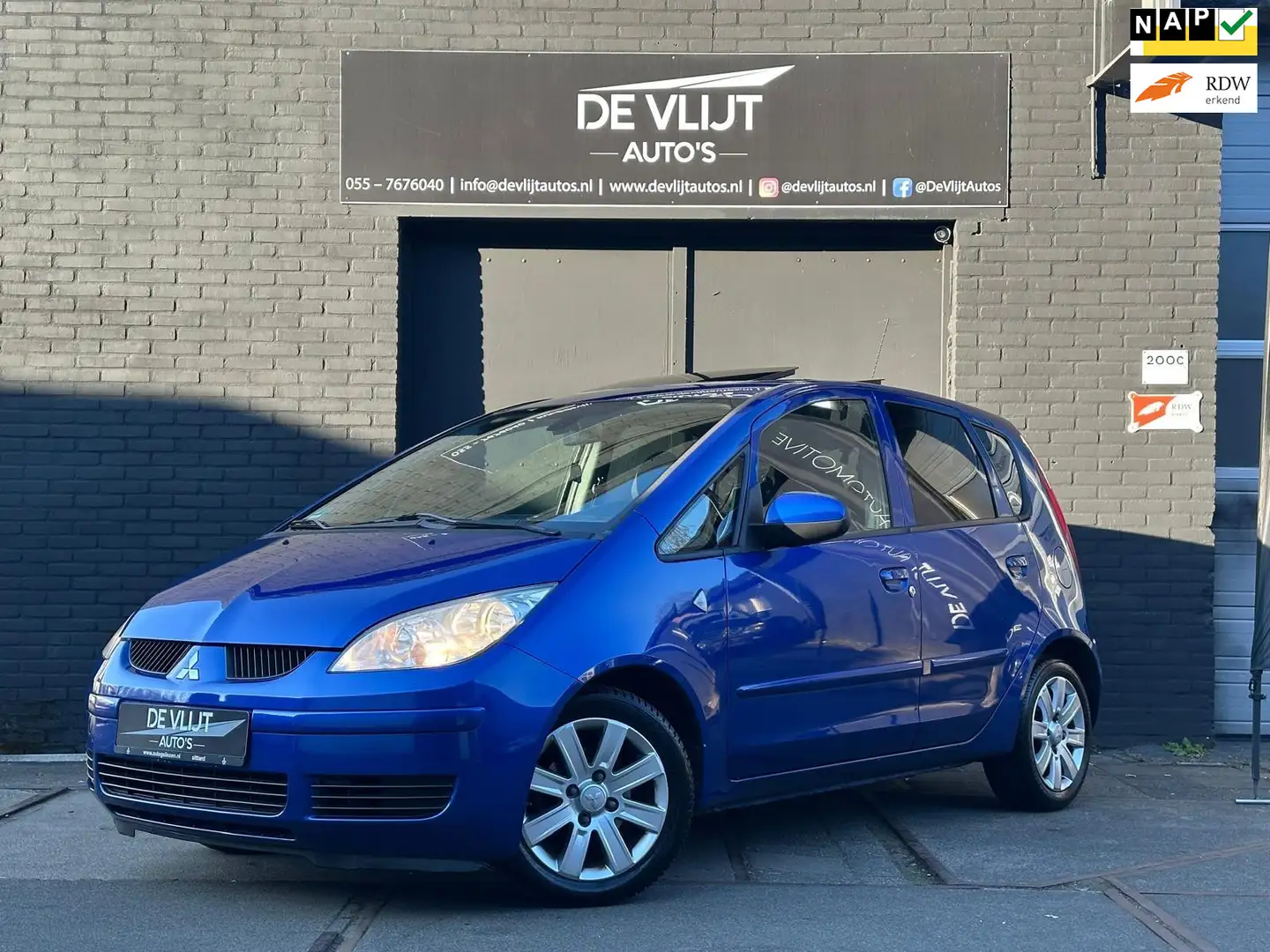 Mitsubishi Colt 1.5 109PK d'Azur | Pano | Airco | Elek Ramen | CV Blauw - 1