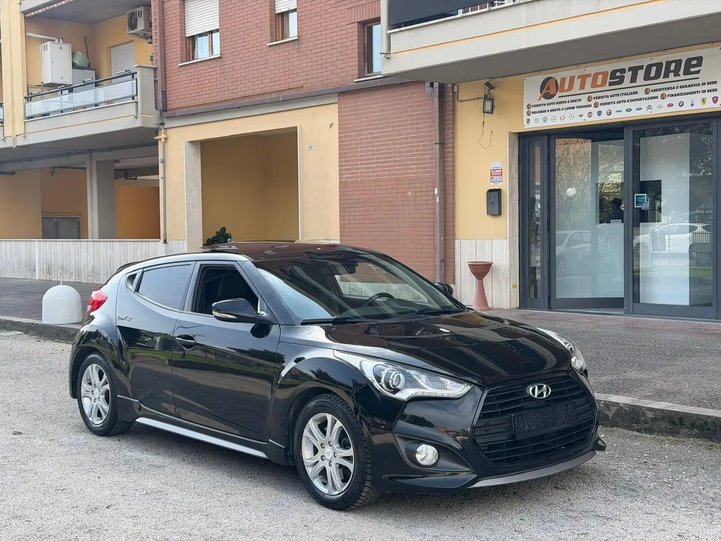 Hyundai VELOSTER Veloster 1.6 t-gdi 186cv auto UNICA IN ITALIA Schwarz - 1