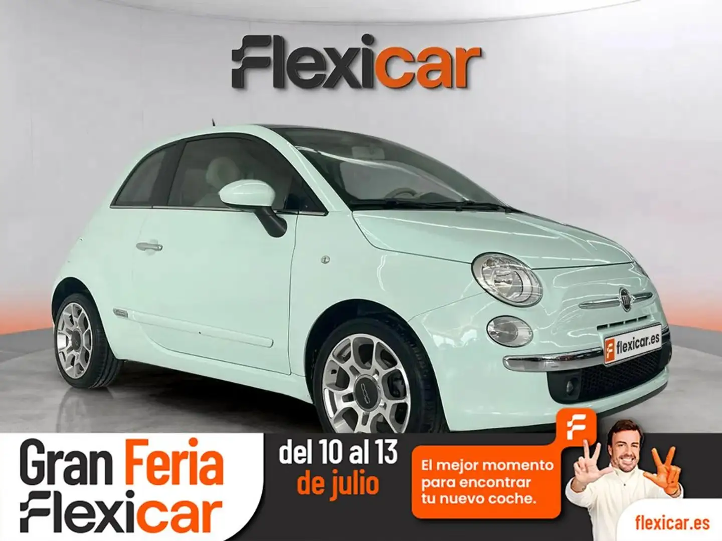 Fiat 500 1.2 8v 69 CV Lounge Groen - 1