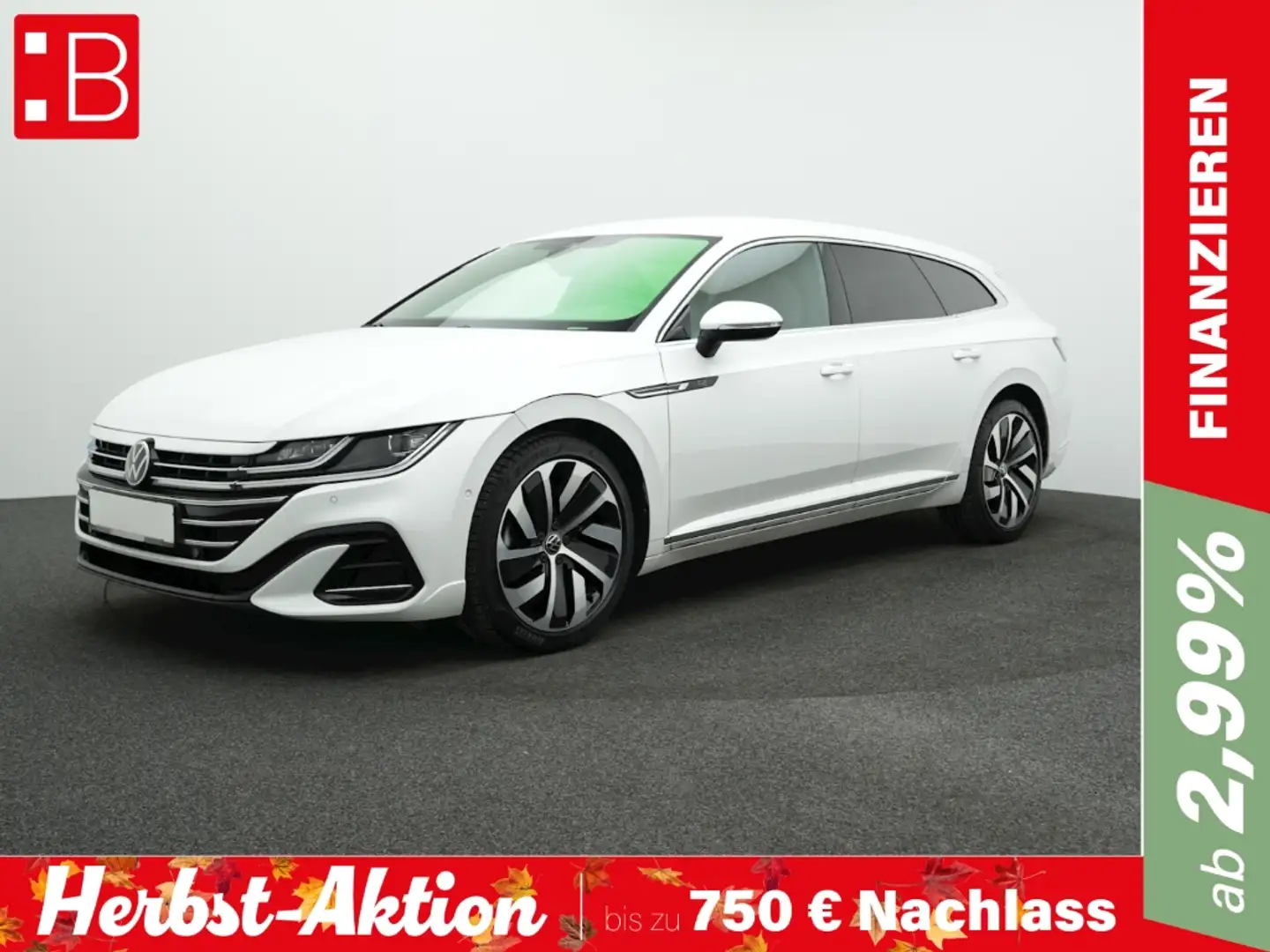 Volkswagen Arteon SB 2.0 TDI DSG 4Mo. R-line 5-J.-GAR AHK HuD EASY-O Weiß - 1
